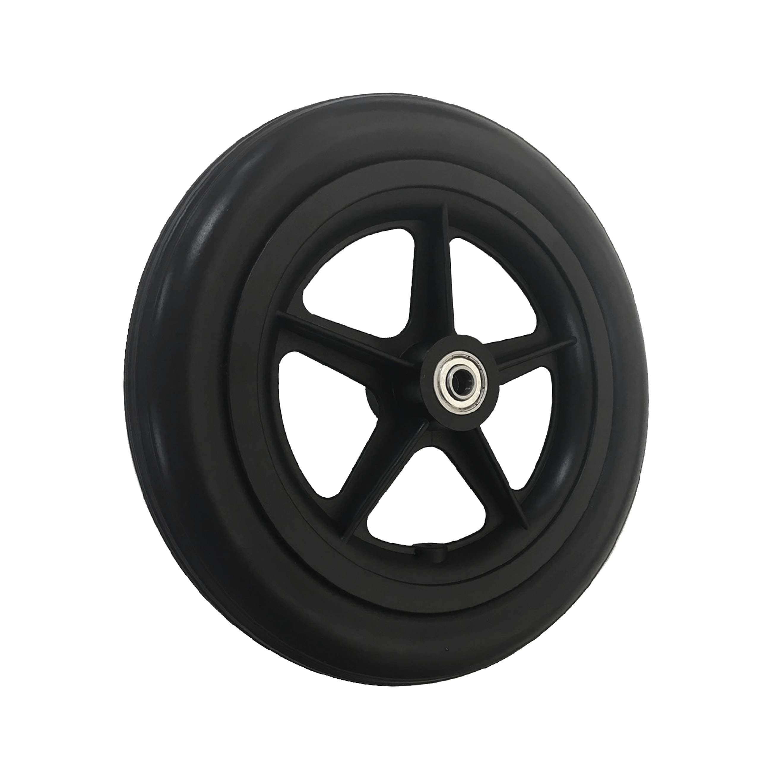 RIANT WHEELWheelchair Caster Wheels, 8"X 1.4", Solid, with 608 Bearing, Hub Wide 1.6 inch, PU Tires, one Pair