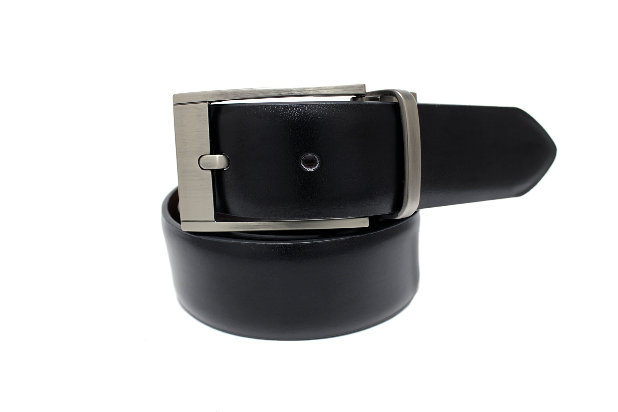 New Men's Marco Valentino Italy Solid Black Belt - Size: 38"