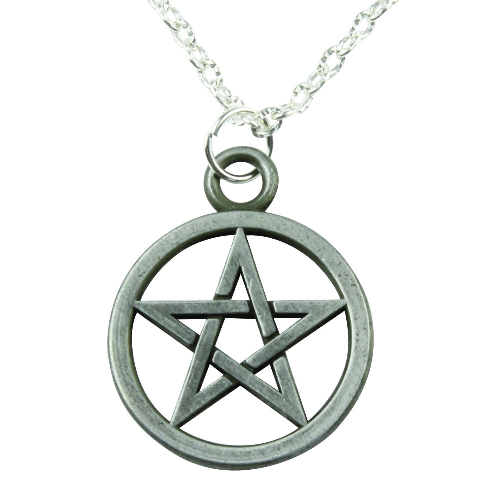 The Funky Barcode Pentagram Gunmetal Necklace Gift Box Available