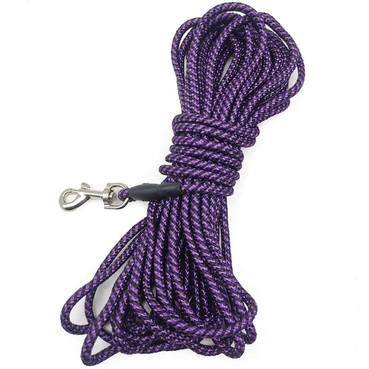 Mycicy 10ft 15ft 30ft 50ft Long Line Training Rope Leash, Soft Handle Heavy Duty Nylon Recall Lead for Small Medium Large Dogs