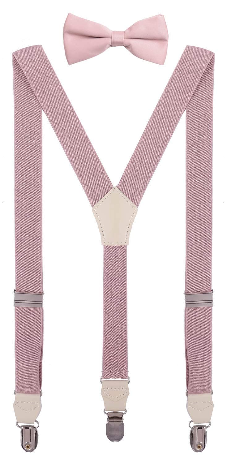 Boys Men Suspender and Bow Tie Set for Wedding