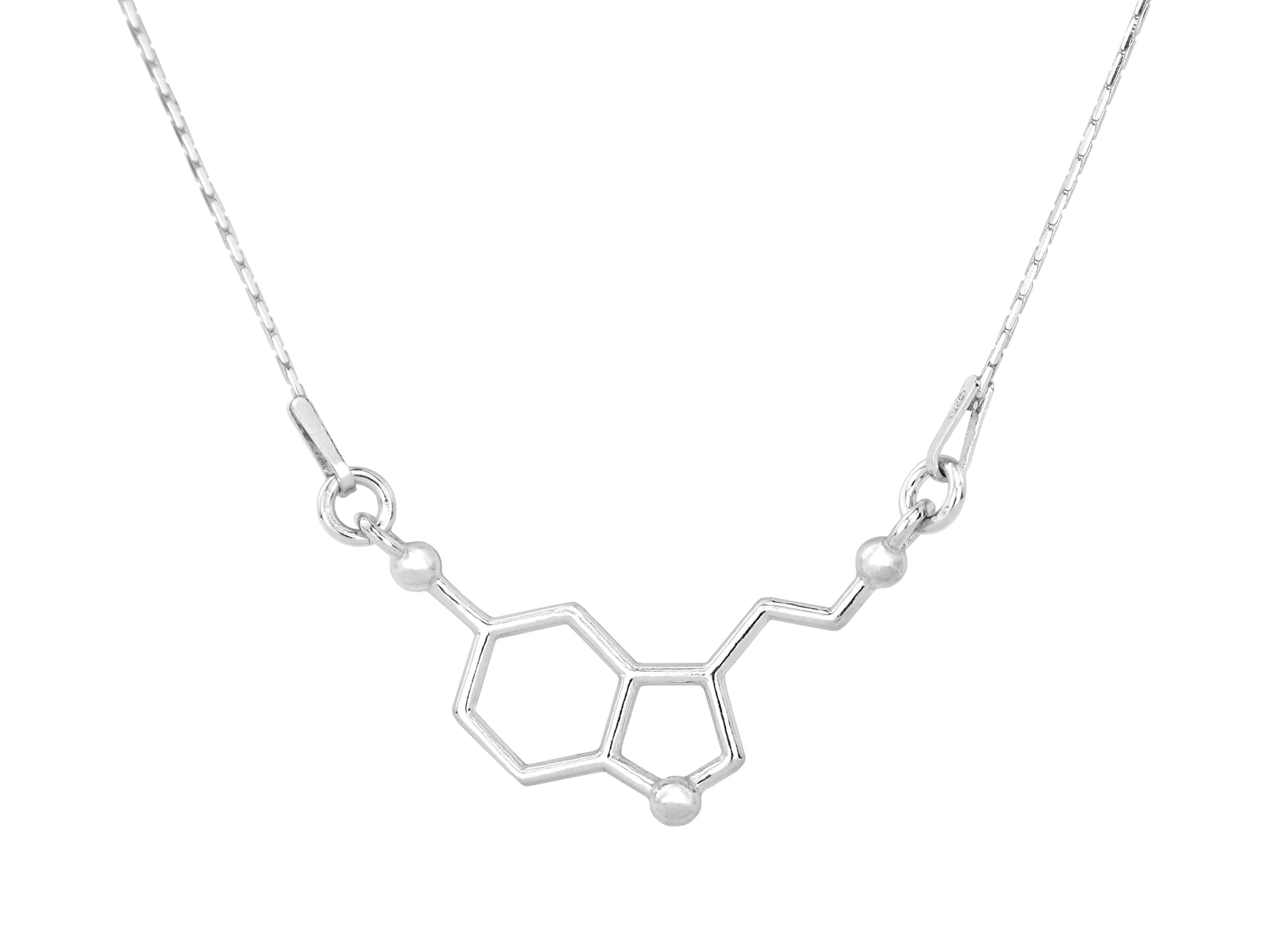 ARLIZI Necklace Serotonin Molecule Pendant Sterling Silver 0863