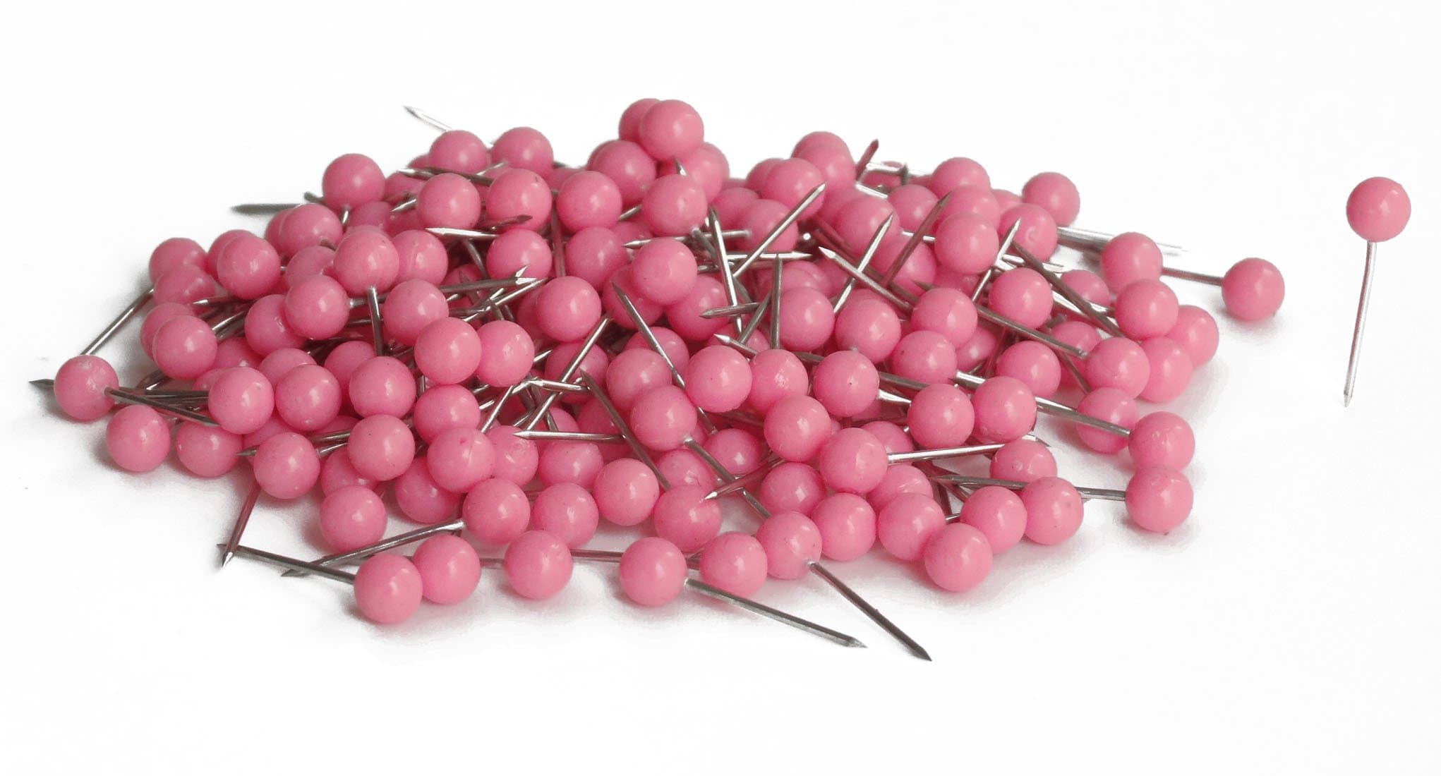 4mm head, 11mm steel needle Map / Notice board Pins-100pcs (pink)