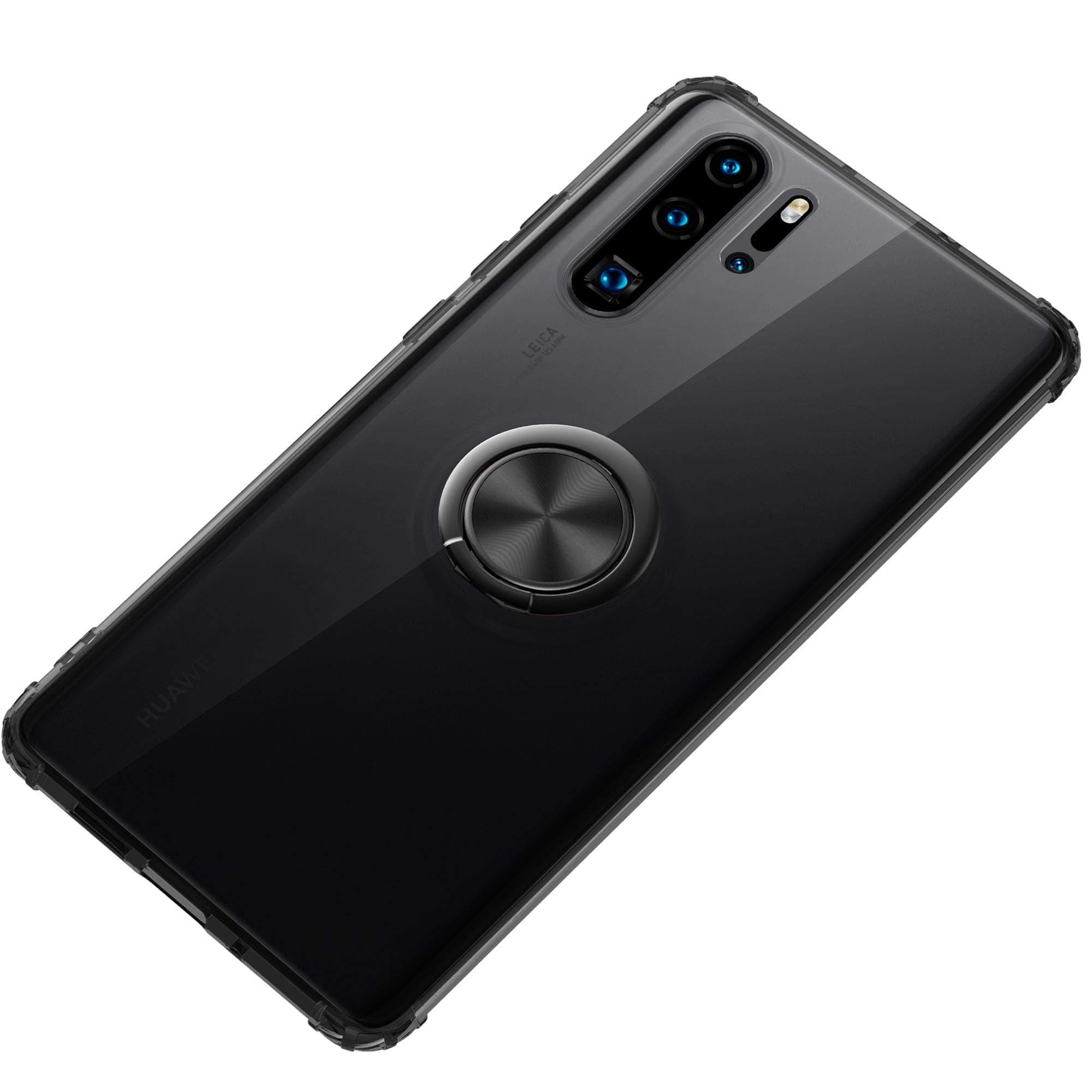 mgACC Compatible Huawei P30 Pro Case with 360° Pop-up Rotating Ring Grip Holder Kickstand, with Magnetic Base case for Huawei P30 Pro/Black