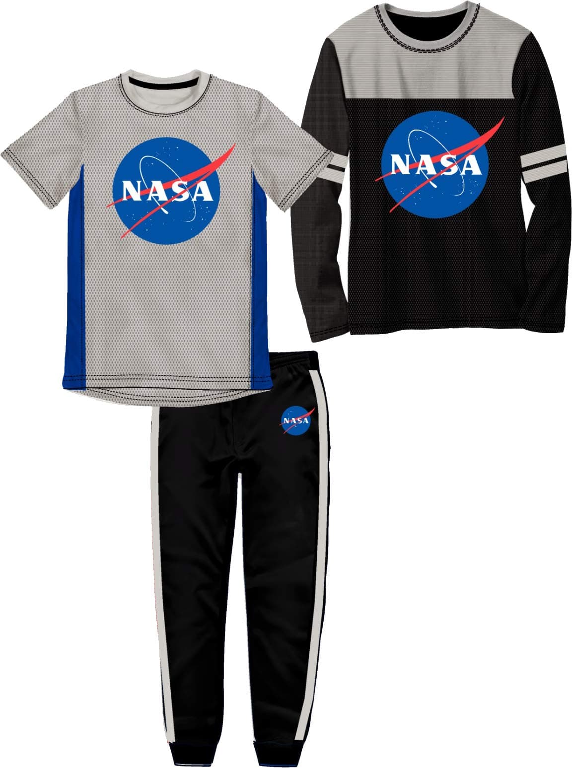 NASA Logo Boys Everyday Active Wear Bundle Pants Set | 2-Piece or 3-Piece