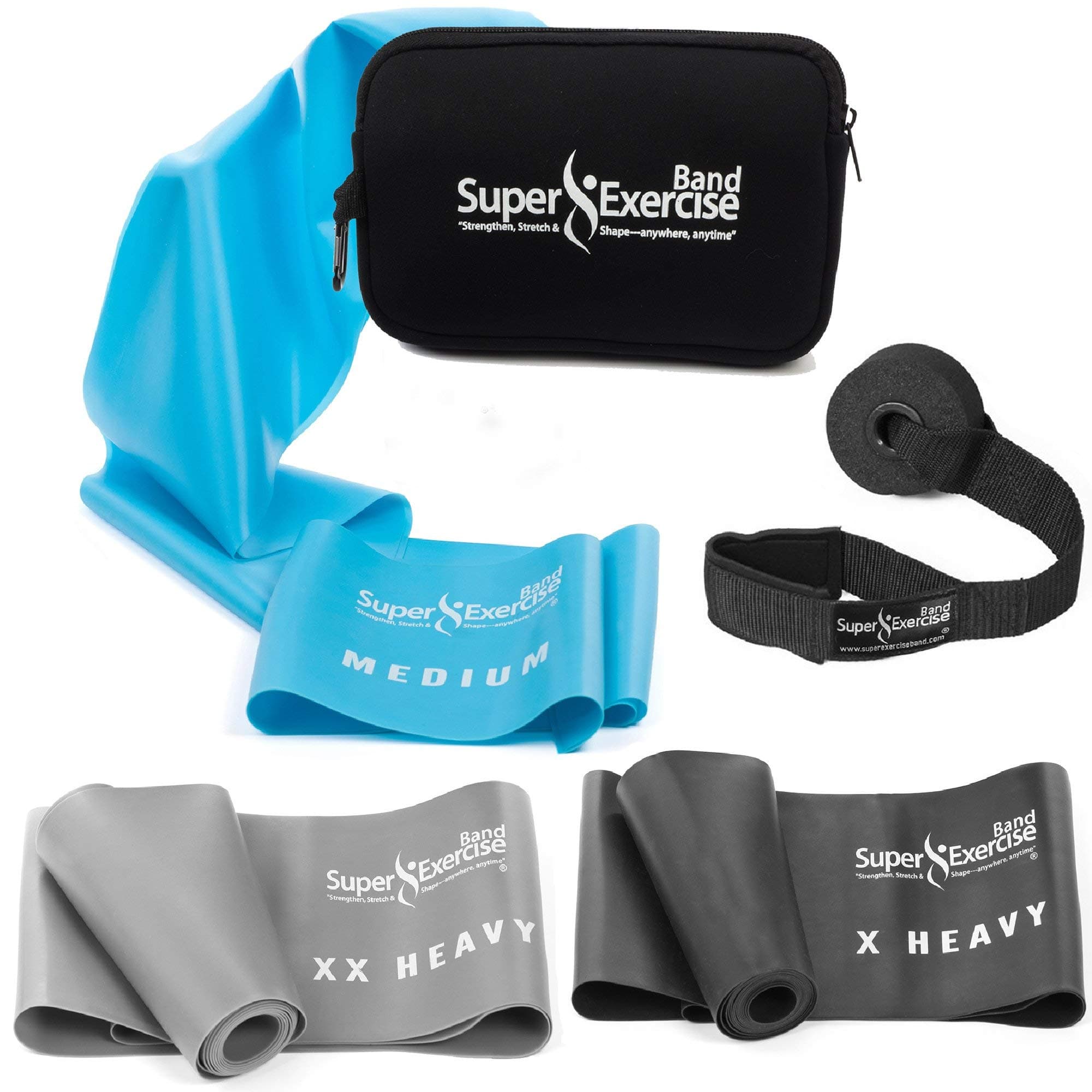 - Resistance Bands for Working Out | 7Ft Long Resistance Bands |Super Exercise Bands with Carry Pouch and Door Anchor I Latex Free Workout Bands Including an Exclusive Workout App and E-Book