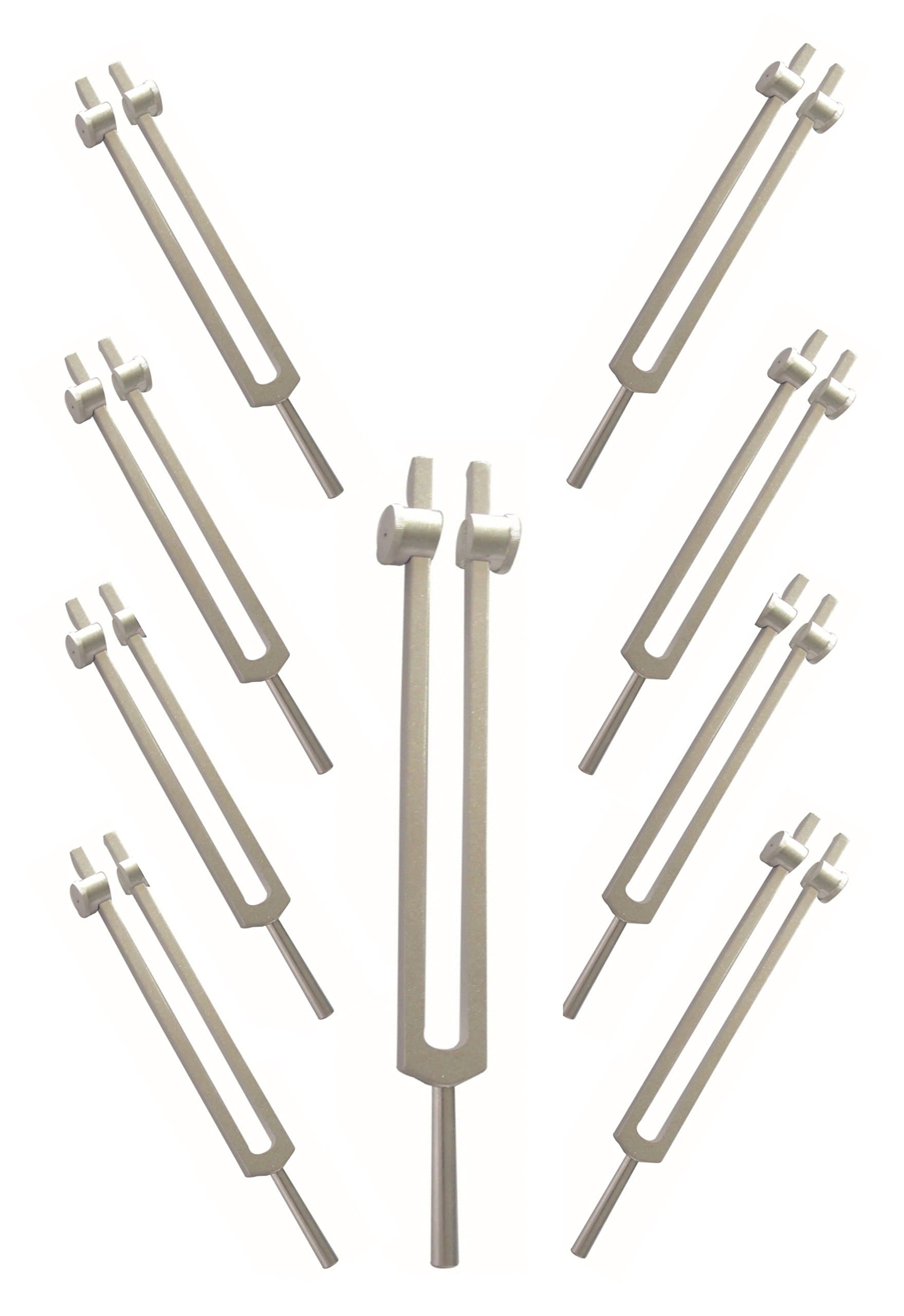 Ira Industry Sacred Solfeggio Tuning Fork Set Weighted with Pouch and Rubber Mallet