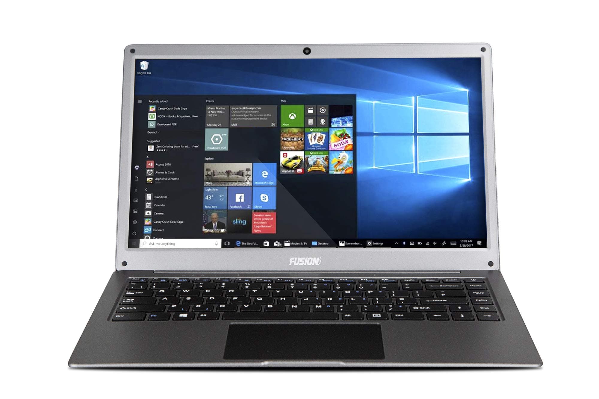 14.1" Full HD Windows 10 Laptop - 4GB RAM, S14 Model Lapbook, AMD 64-bit USB 3.0, 5GHz WIFI (Dual-Band WIFI) 2x WIFI speeds, Supports 512GB tf-card (128GB)