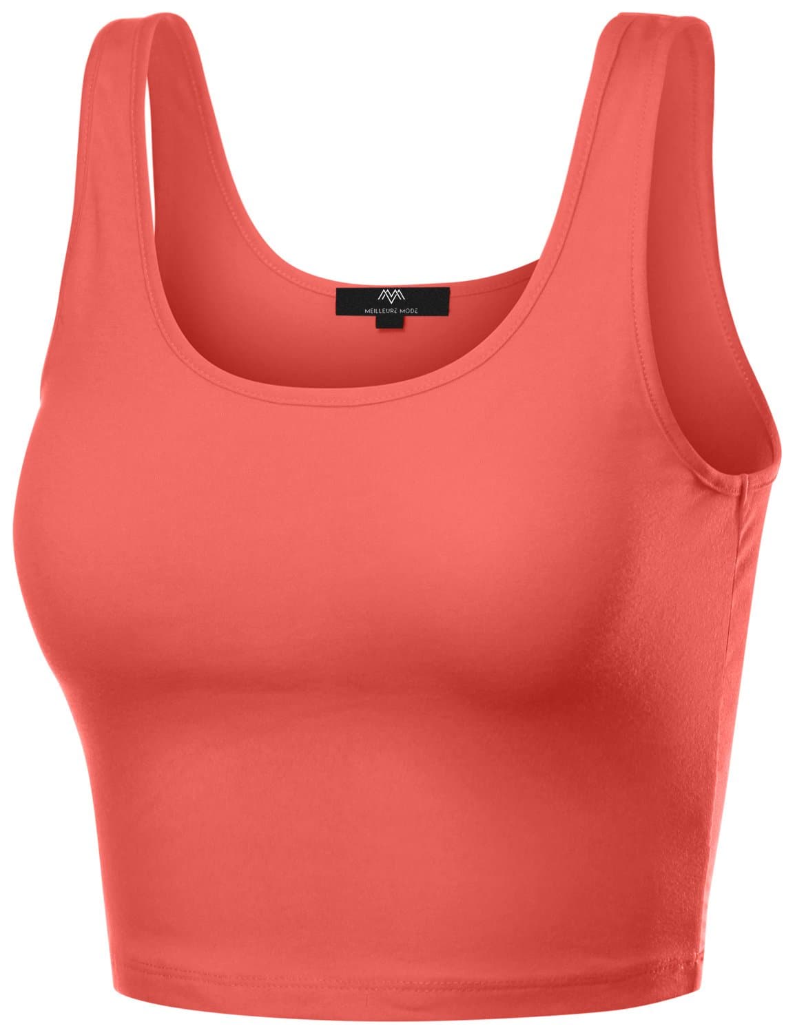 Meilleur Mode Women's Basic Cotton Racerback Tank Crop Tops