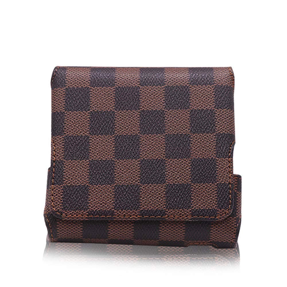 for IQOS 3.0 Duo Pouch Bag Case,E-Cigarette PU Leather Carrying Case Box with Card Holder Tobacco Cigarette Protective Holder Cigar Cover (H)