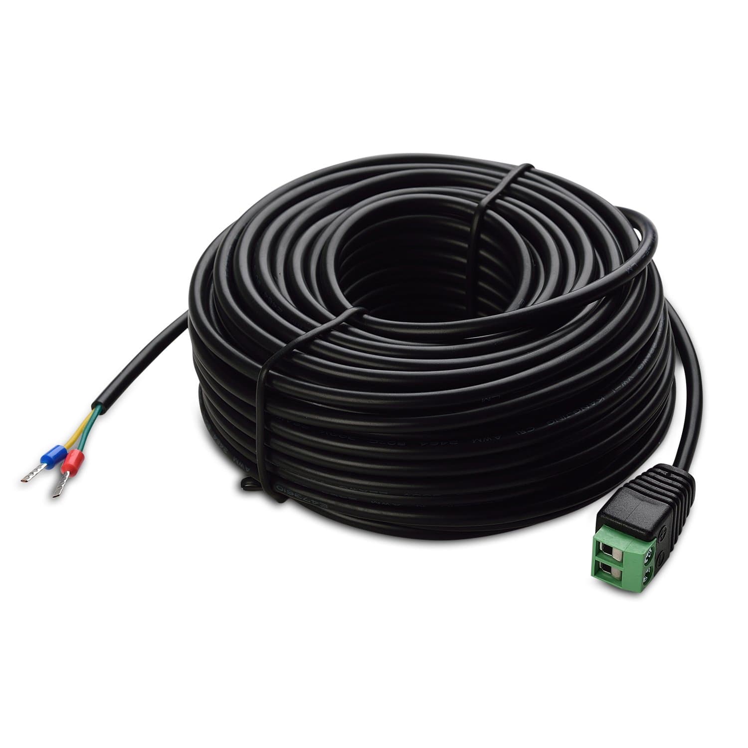 SyncArrow PRO-Grade Fire-Rated Premade RS485 Cable 22AWG OSD PTZ Control Extension Cord Wires (RS15M, 50 feet, Black)