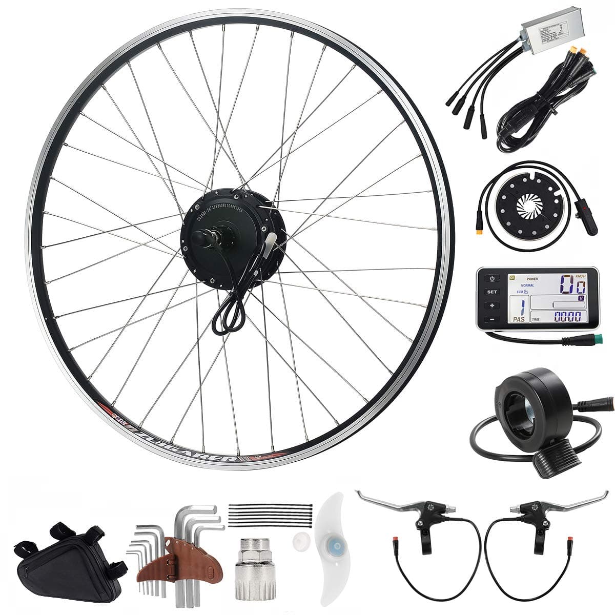 SEASON 26'' / 27.5'' / 28''(700C) E-bike Conversion Kit 36V 350W Rear Wheel Motor Cassette with LCD display
