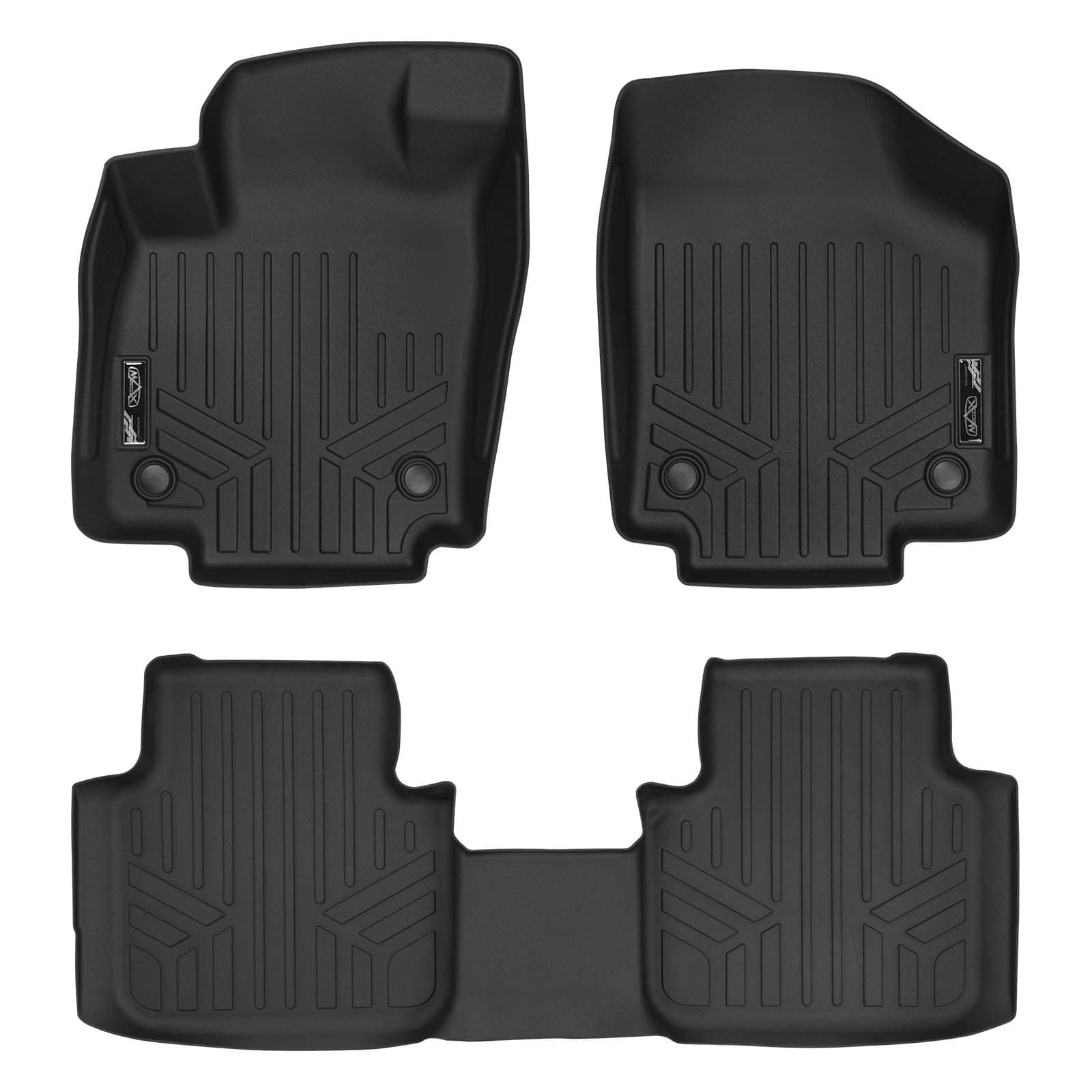 MAXLINER Car Floor Mats 2 Row Liner Set Black for 2018 Volkswagen Atlas Without Fender Premium Audio System
