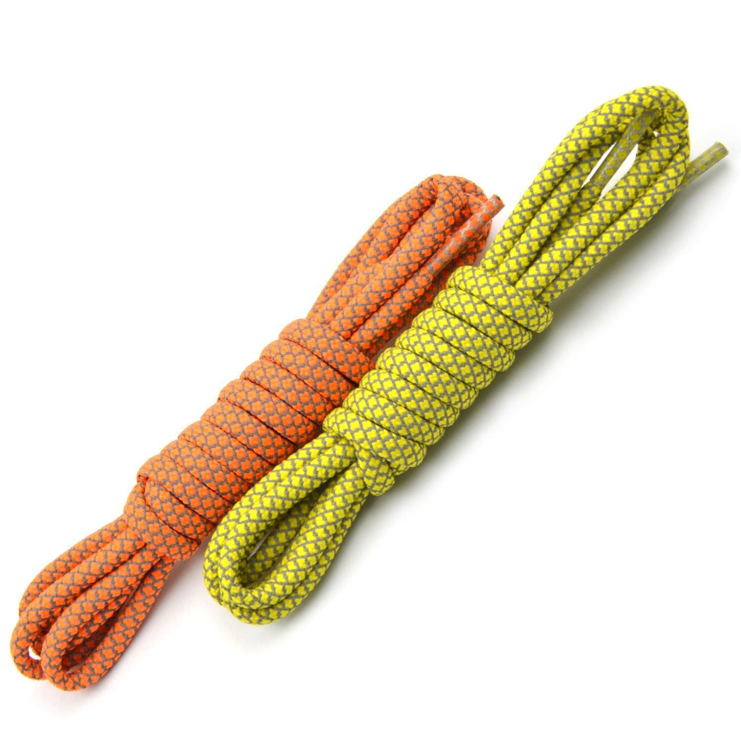 Aupek Reflective Round Shoelaces 2 Pairs Pack 3/16” Thick Sport Shoe Laces for Kids Adult Men Women Unisex Sneakers Hiking Boots Running Basketball Soccer Shoes