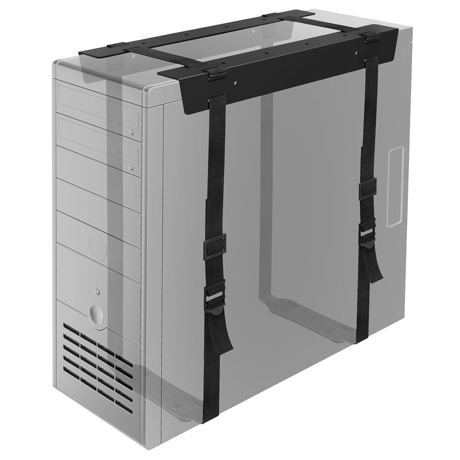 BONTEC Under Desk PC CPU Holder Straps Computer Tower Mount Bracket Office Home
