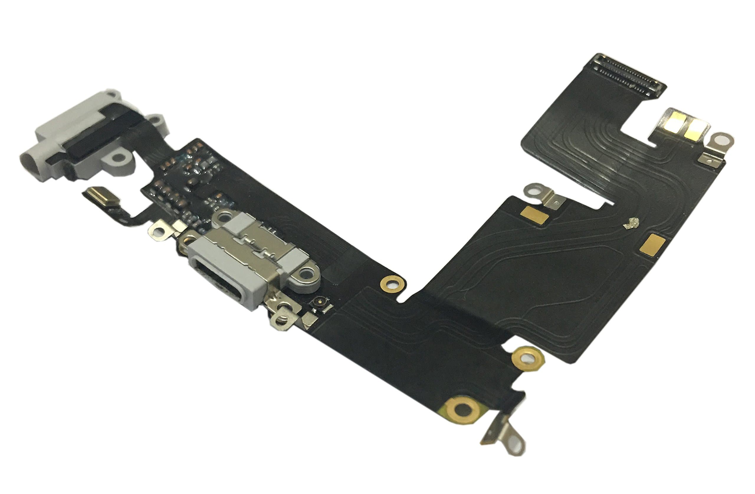 LZEB New Original USB Charging Port Dock Connector Flex Cable + Microphone + Headphone Audio Jack Port Ribbon Replacement Part for iPhone 6 Plus 5.5 (Gold)