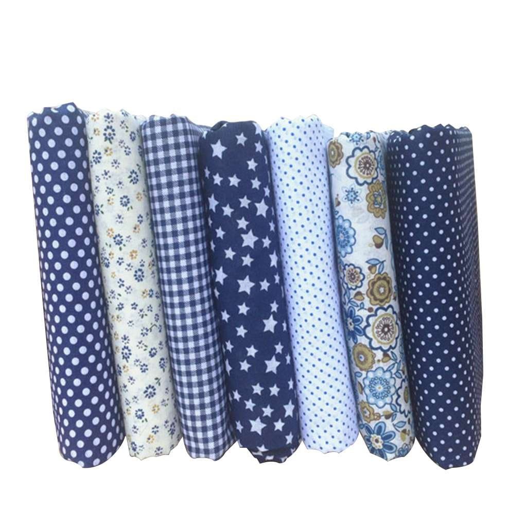 Qimao 7PCS/Set Mixed Printing 25 * 25cm Floral Fabrics for Patchwork Sewing Materials Quilting Scrapbooking Cotton Cloth