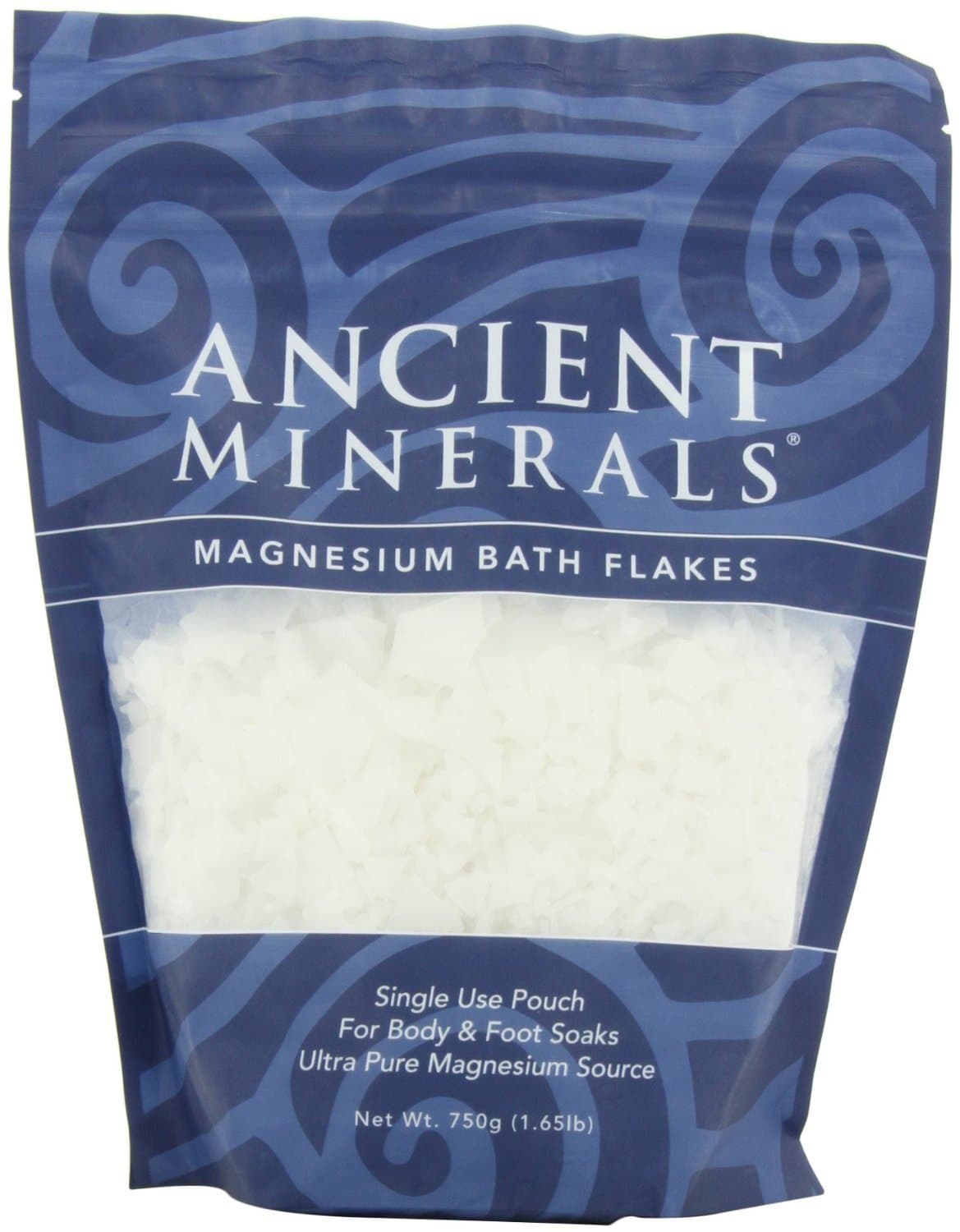 Ancient Minerals Magnesium Bath Flakes, double pack,1.65 LB each pouch