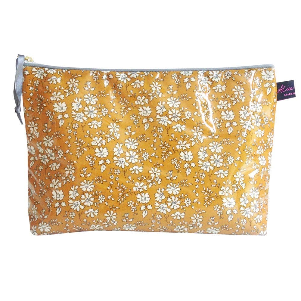 Liberty Fabric Wash Bag in Capel Mustard