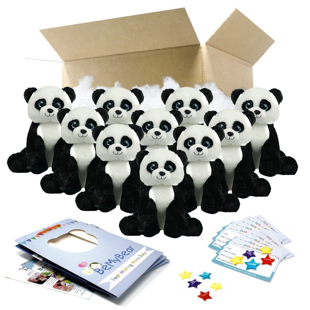 Be My Bear Ping Panda 16" Teddy Bear Making Birthday Party Pack (10 x Kits) from
