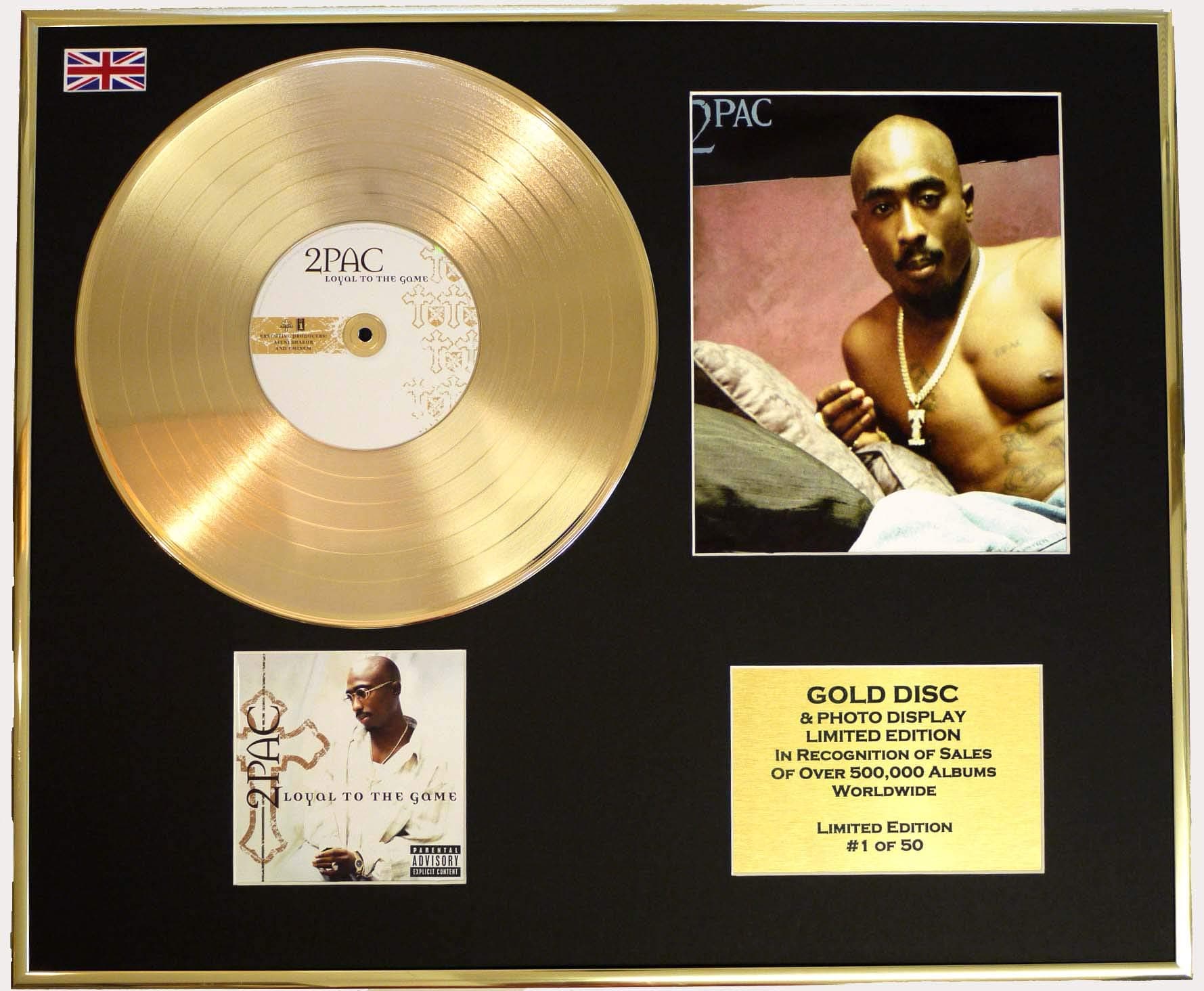 TUPAC/CD GOLD DISC & PHOTO DISPLAY/LTD. EDITION/COA/LOYAL TO THE GAME