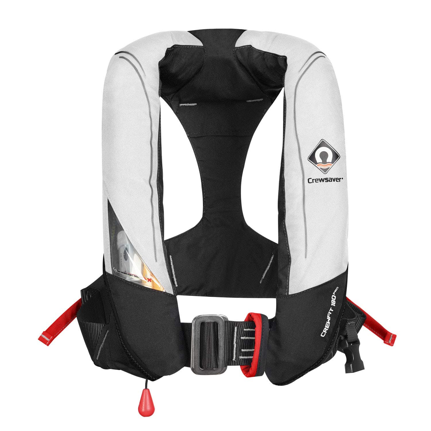 Crewsaver Boating and Sailing - Crewfit 180N Pro Automatic Harness Lifejacket White Red 9025WRA