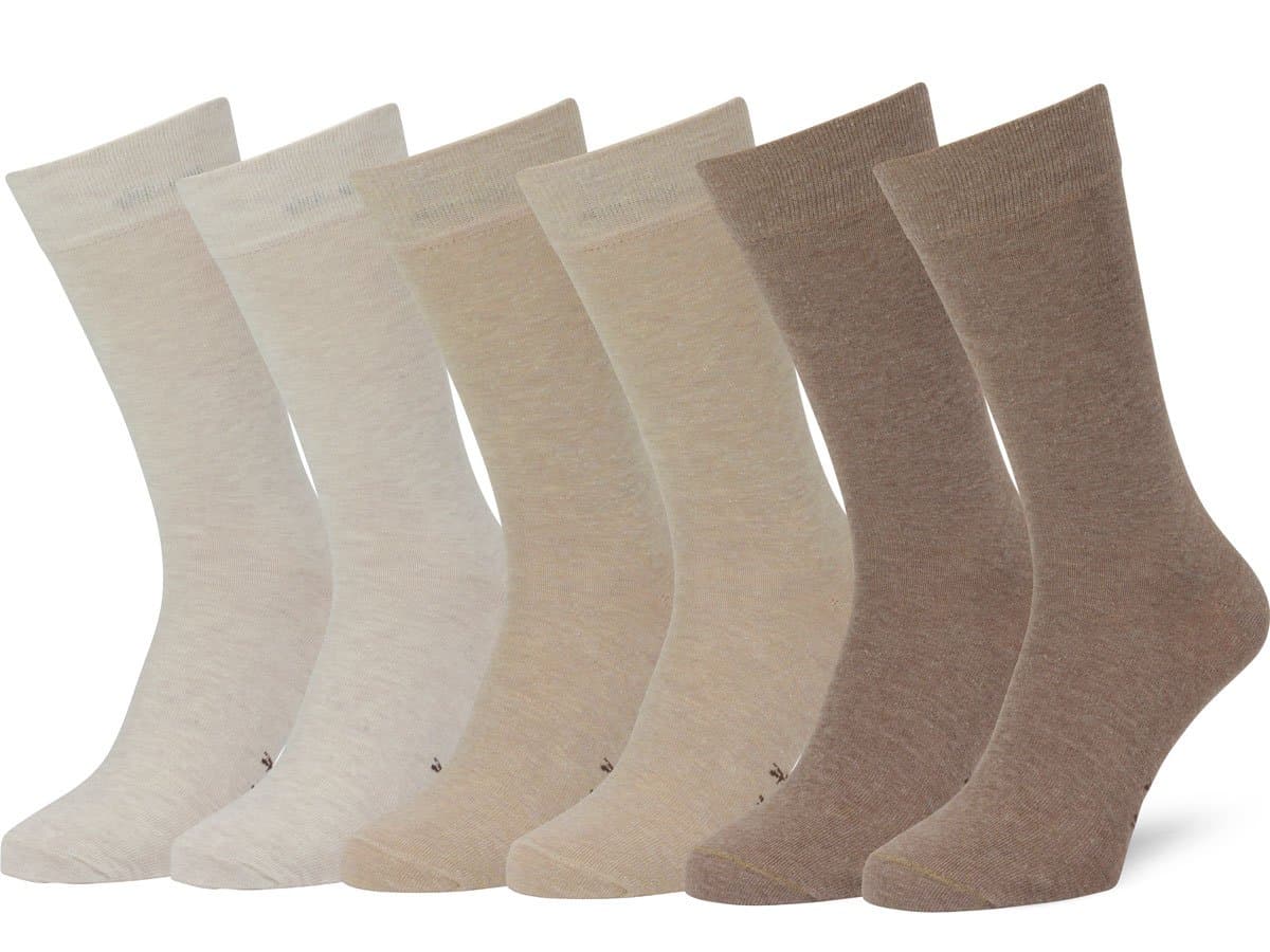 Easton Marlowe Mens Dress Socks - Plain Colors - 6 Pack Combed Cotton - Dress Socks for Men Mens Socks