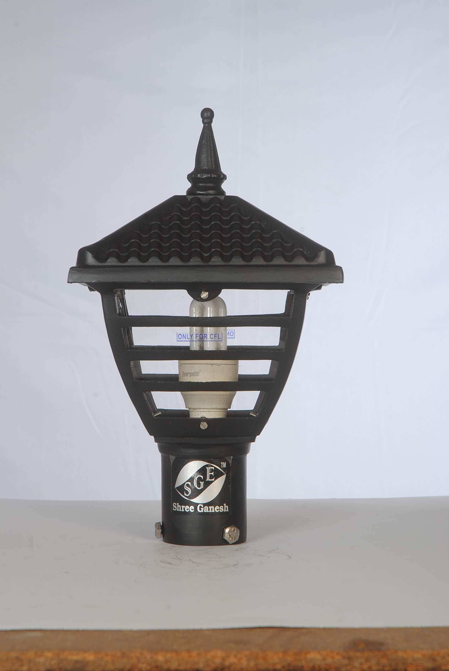 DecoLight Eligant Aluminium Cast Rust Resistant Outdoor Gate/Garden Light (Line Design, B22, Singe)