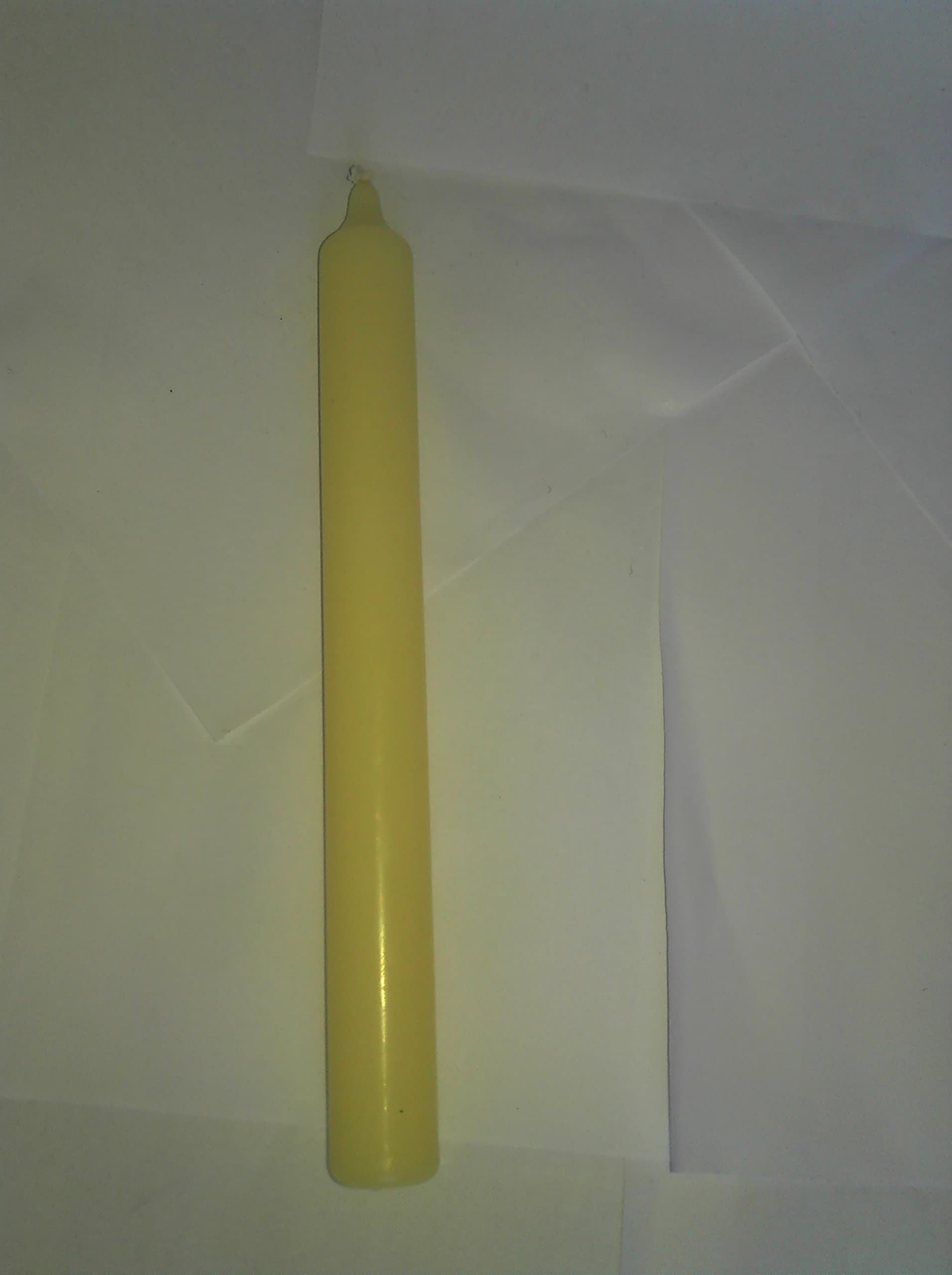 Ashleys workshop Dinner candles Bistro style pack of 6 (Citrus Yellow)