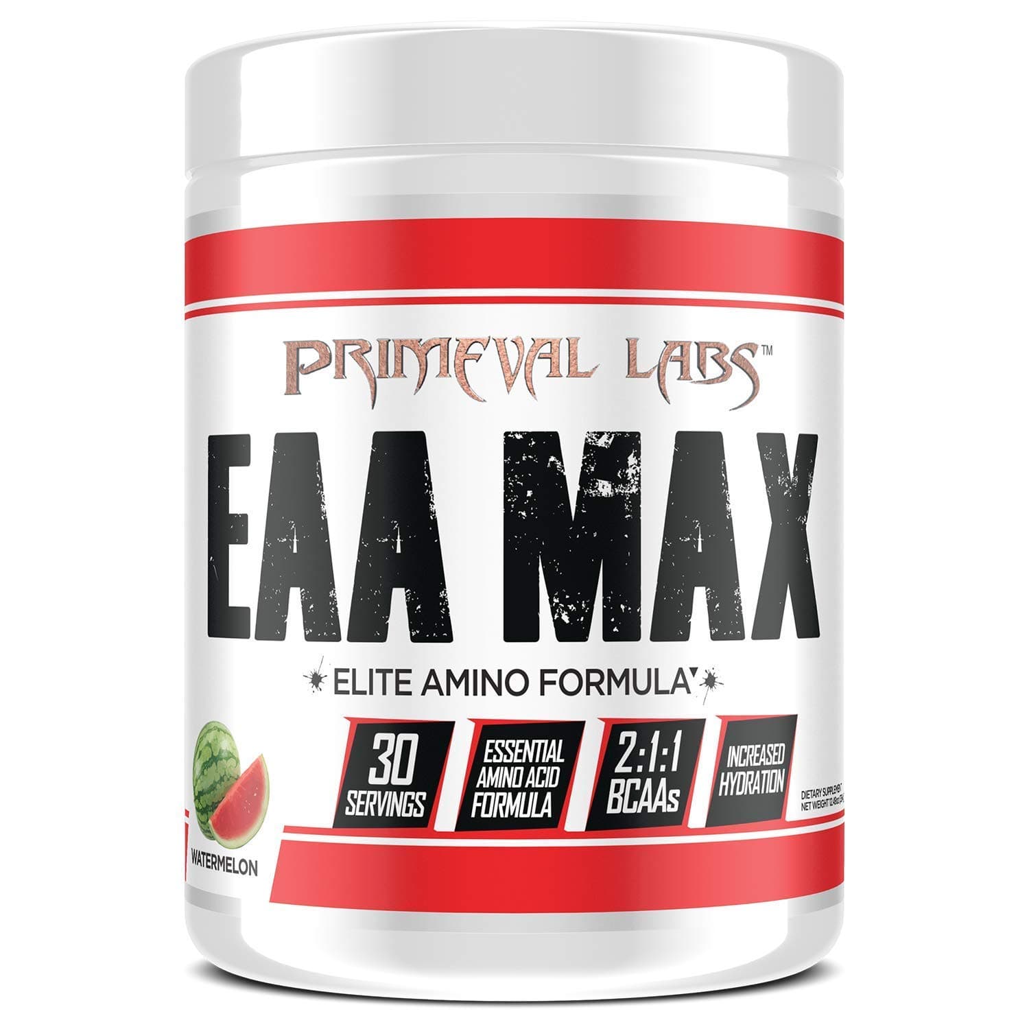 Primeval Labs EAA Max - 30 Servings - Full Essential Amino Acid Profile Drink (Watermelon)