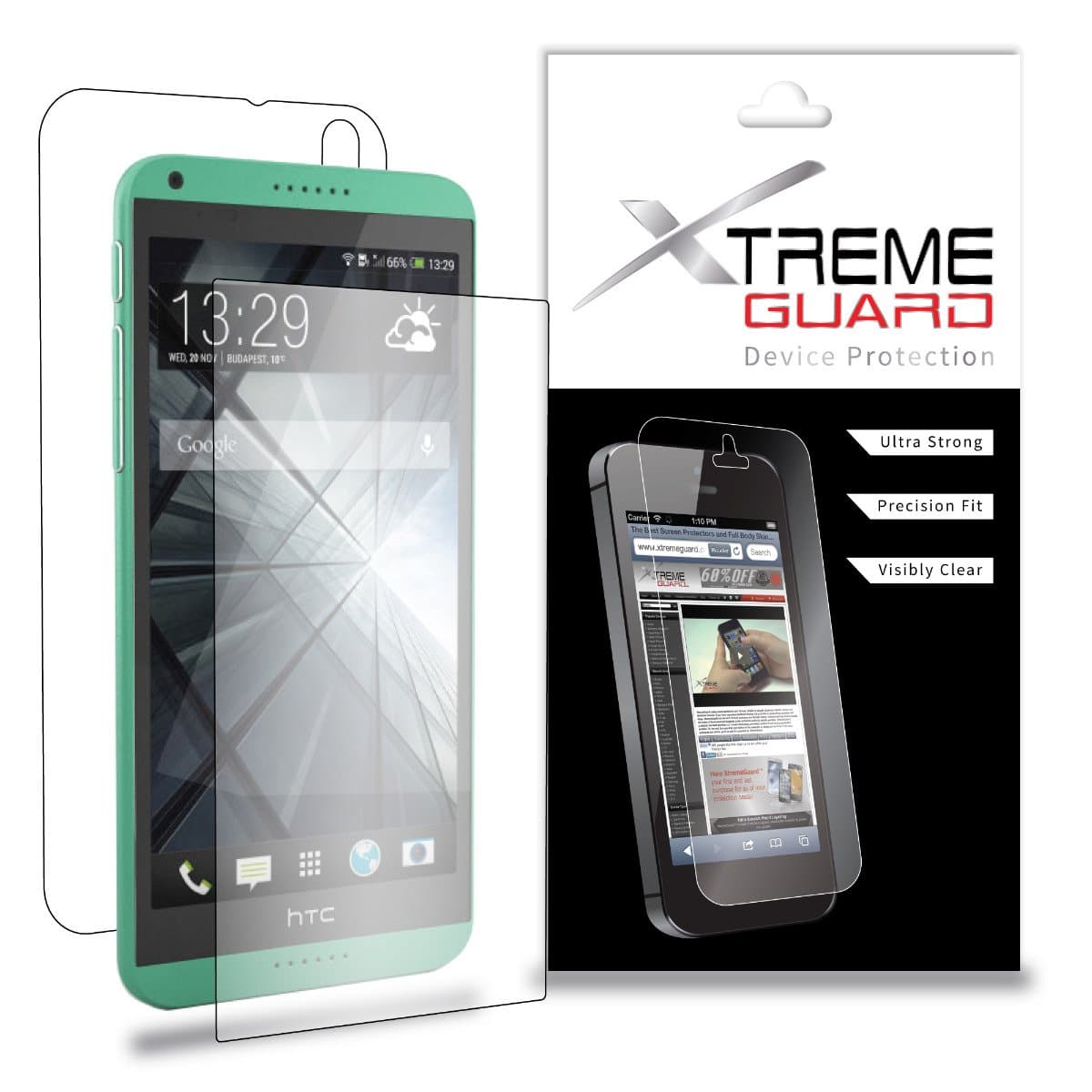 XtremeGuard Full Body Screen Protector for HTC Desire 816 (A5) (Ultra Clear)