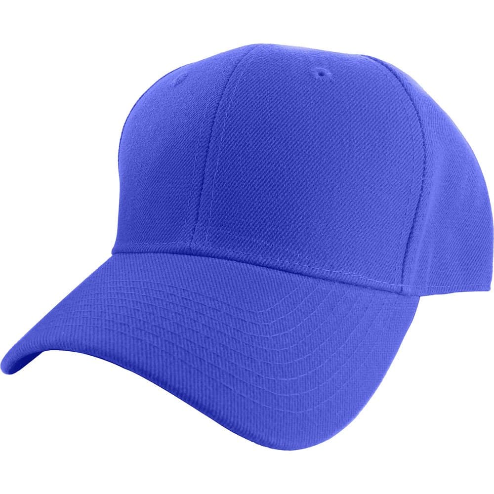 DealStock Plain Curved Fitted Sized Baseball Cap Blue