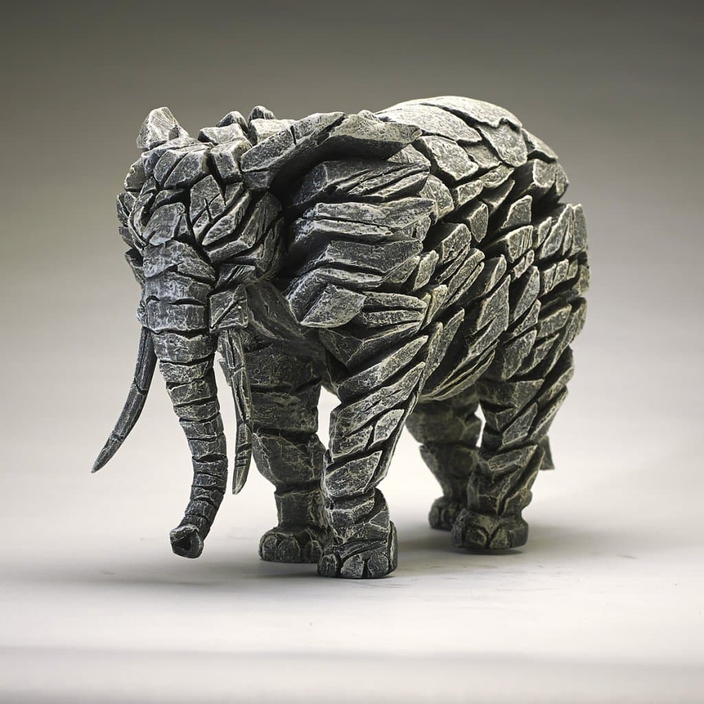 Elephant - White by Edge Sculpture by Edge Sculpture