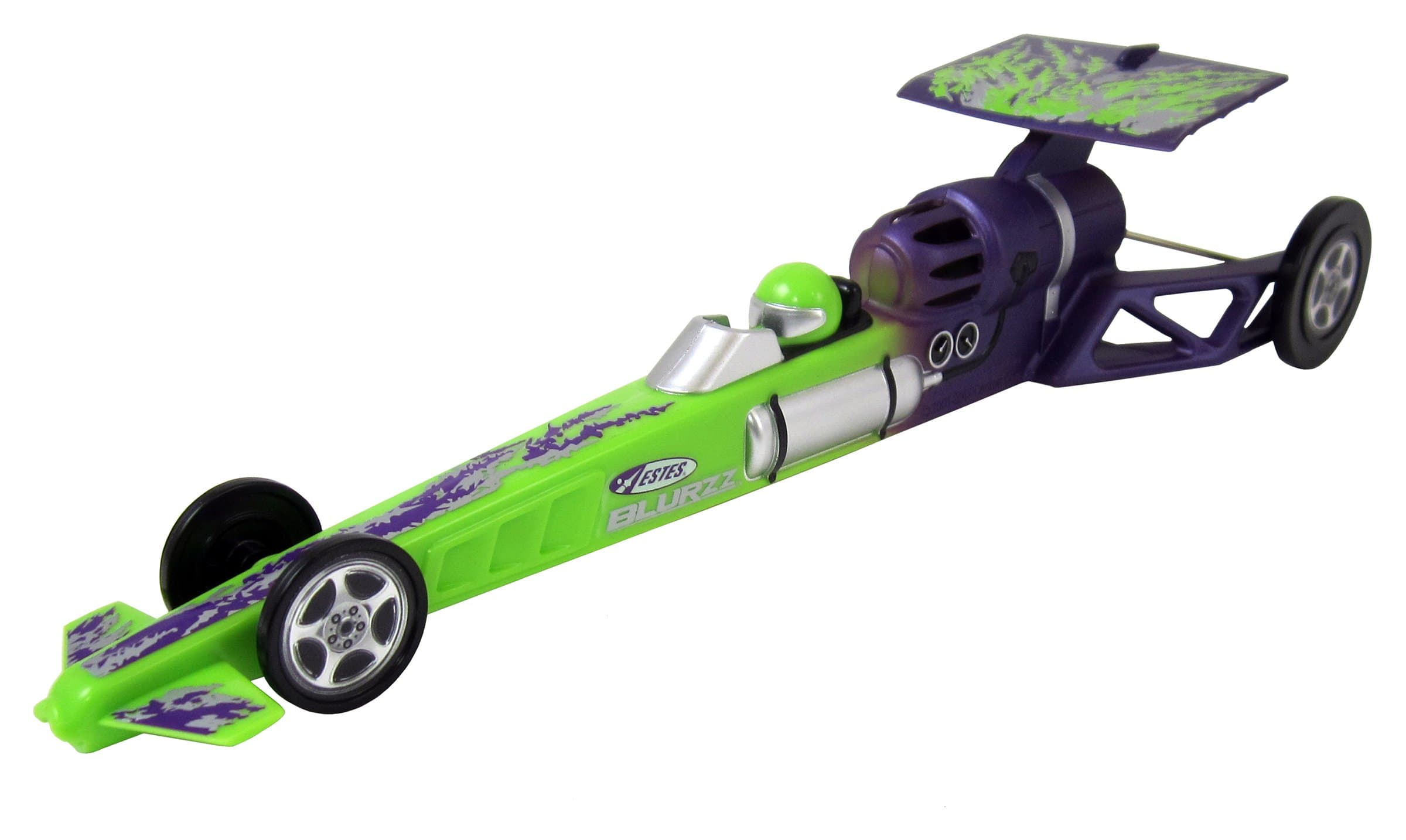 Estes D-ES2503 Blurzz Rocket-Powered Dragster Green 1:24 Scale