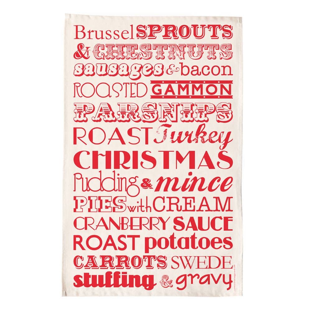 Christmas Dinner Tea Towel (Dish Cloth)