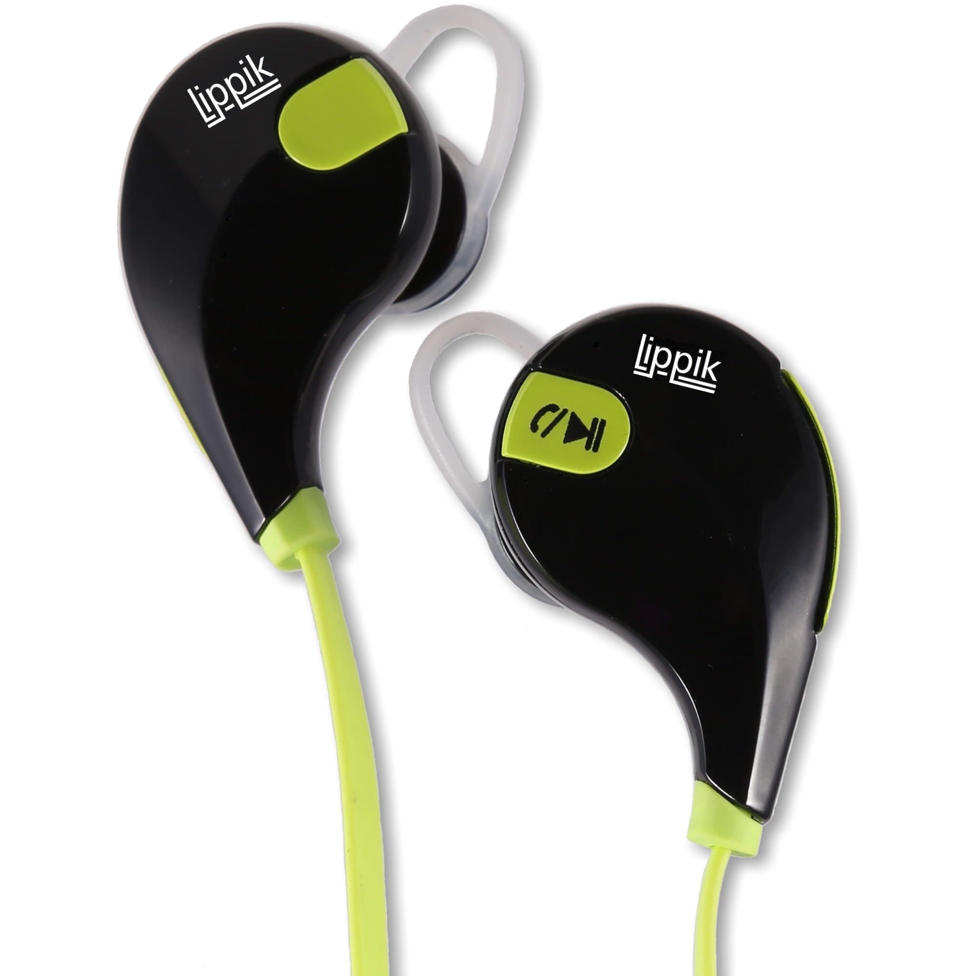 Bluetooth Earbuds by LIPPIK Workout Wireless Earbuds Stereo in-Ear Earbuds Noise Cancelling Sweatproof Headset with Mic for iPhone 6 6Plus 5s 4S Galaxy S6 S5 and Android Phones