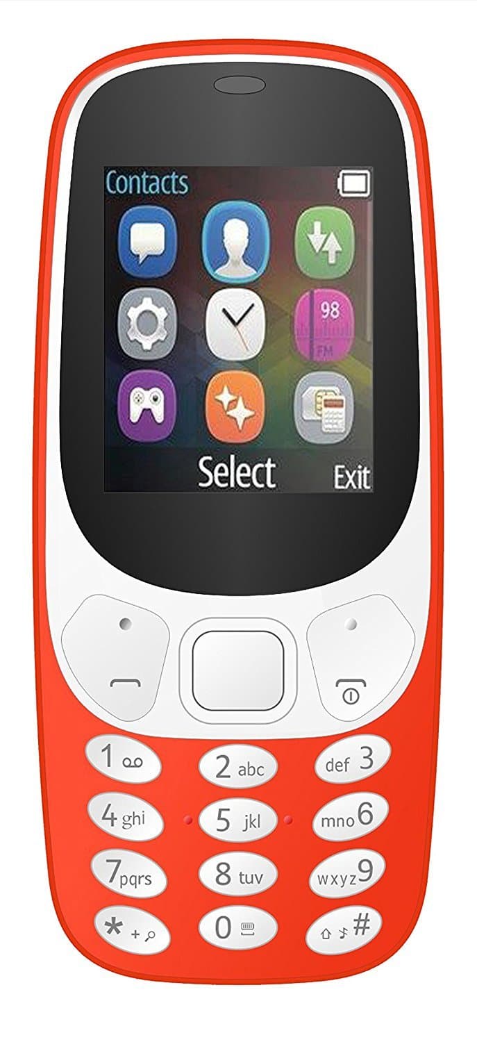 IKALL K3310 Dual Sim Mobile With Money Detector Light, 800 mAh Battery Capacity - Red