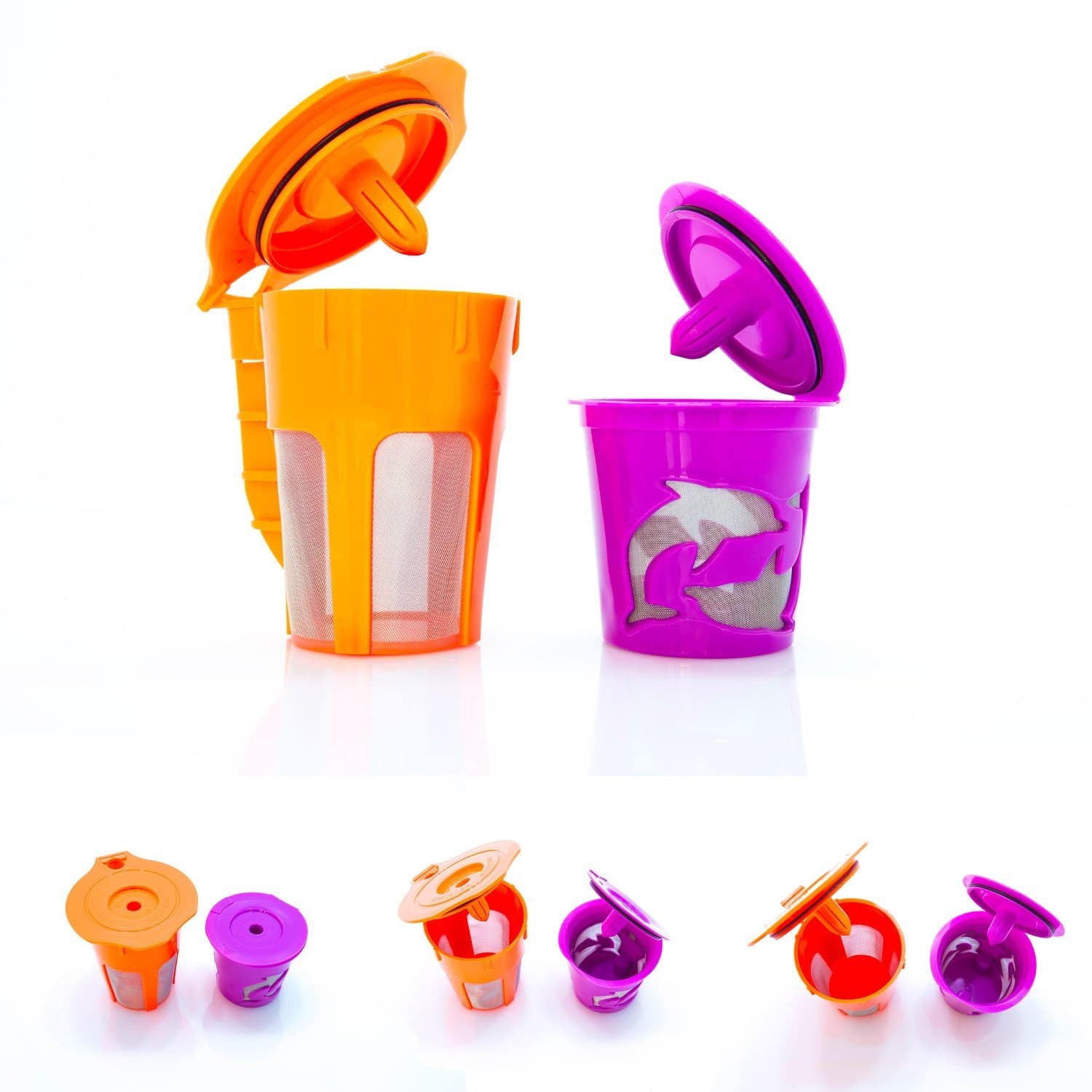 2 Piece {Starter Pack} Reusable K Cup and K Carafe Coffee Filter for Keurig 2.0 Compatible with Keurig 2.0: K200, K300, K400, K500 Series & Keurig 1.0