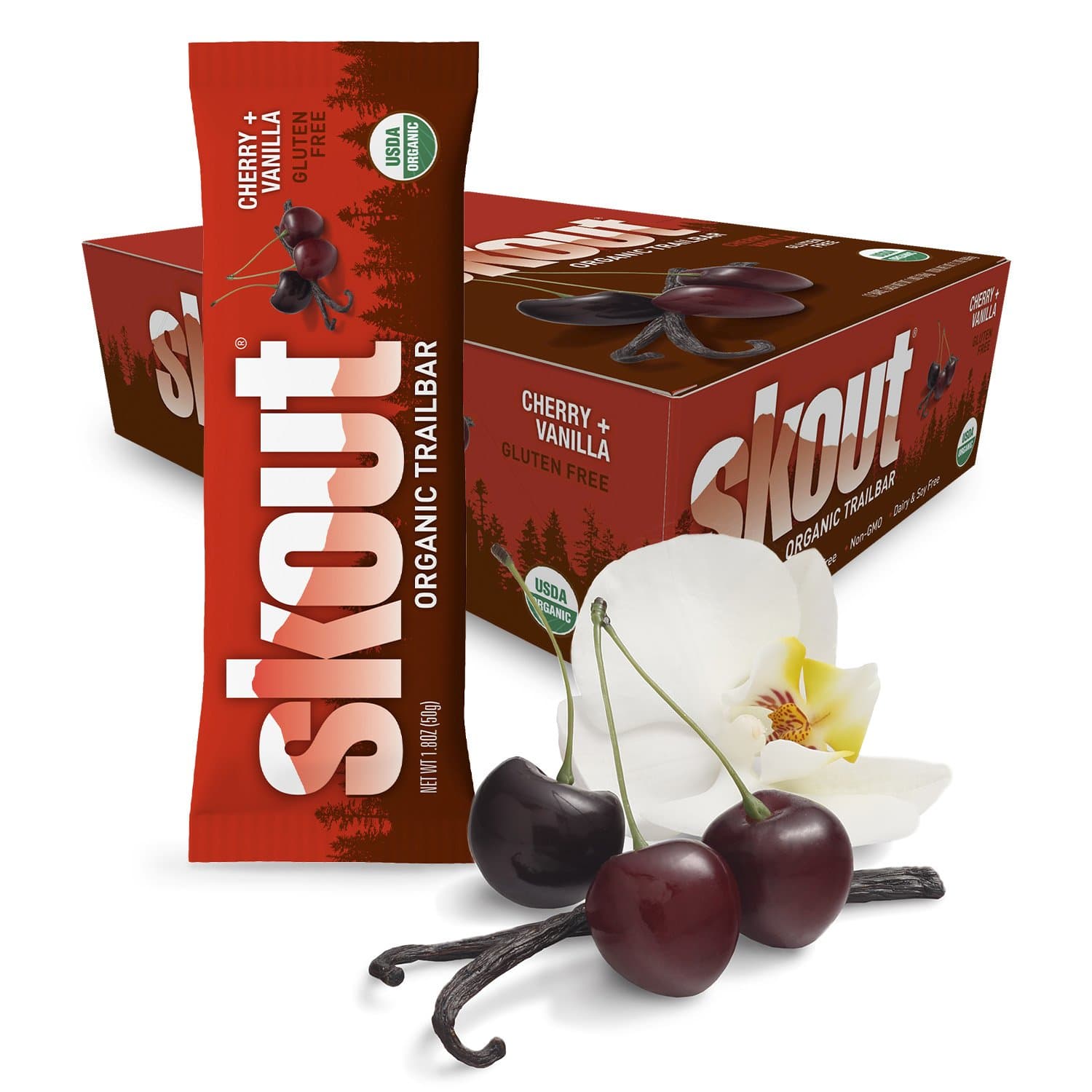 Skout Organic Trail Bar, Cherry Vanilla, 1.8 Ounce (Pack of 12)