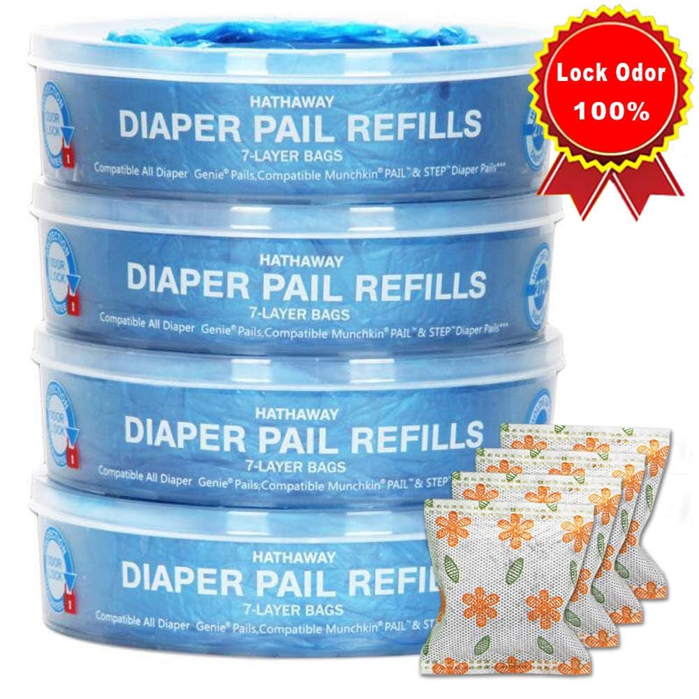 Nappy Bin Refills, Pack of 4, Lock Smell