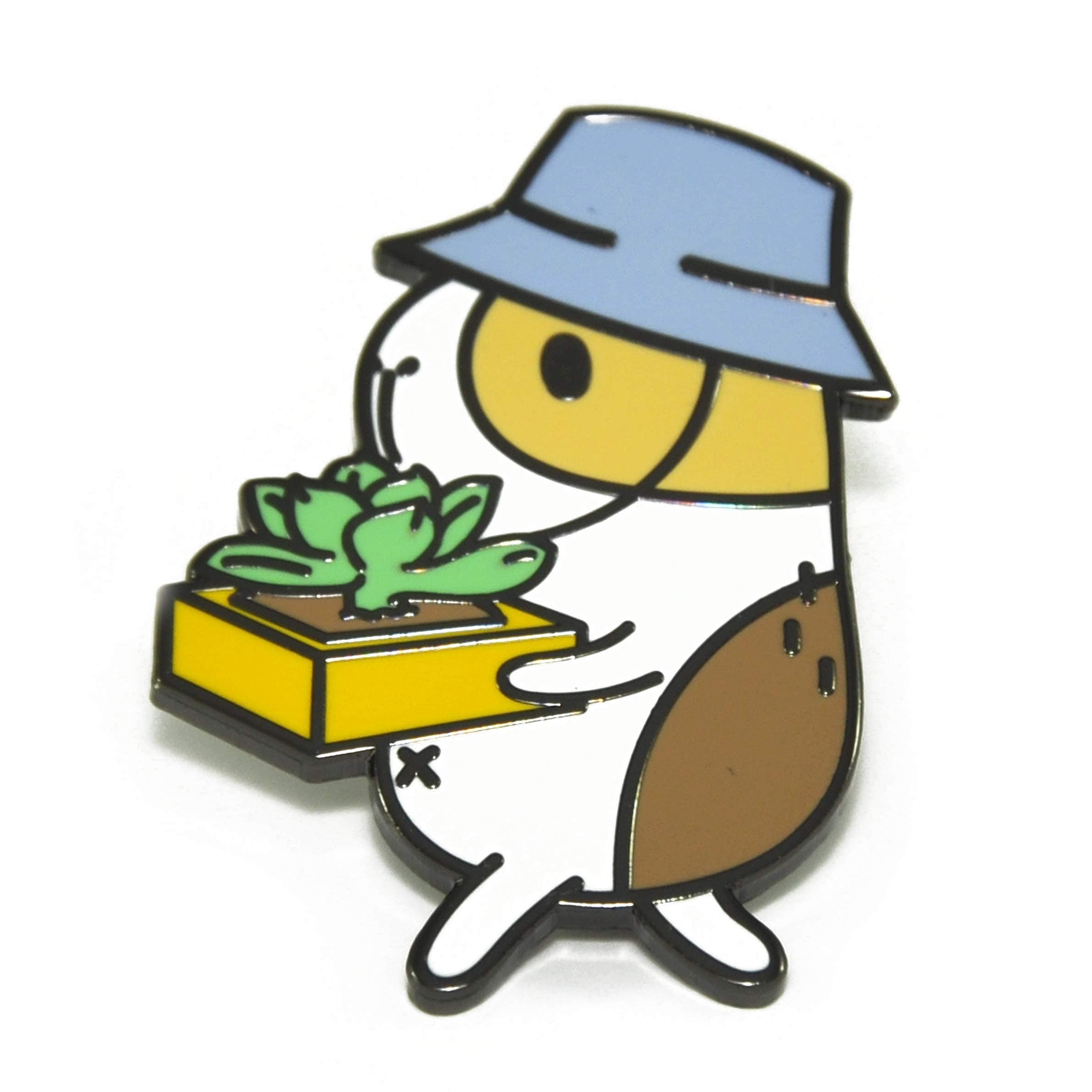 Guinea Pig Succulent Gardener Enamel Pin