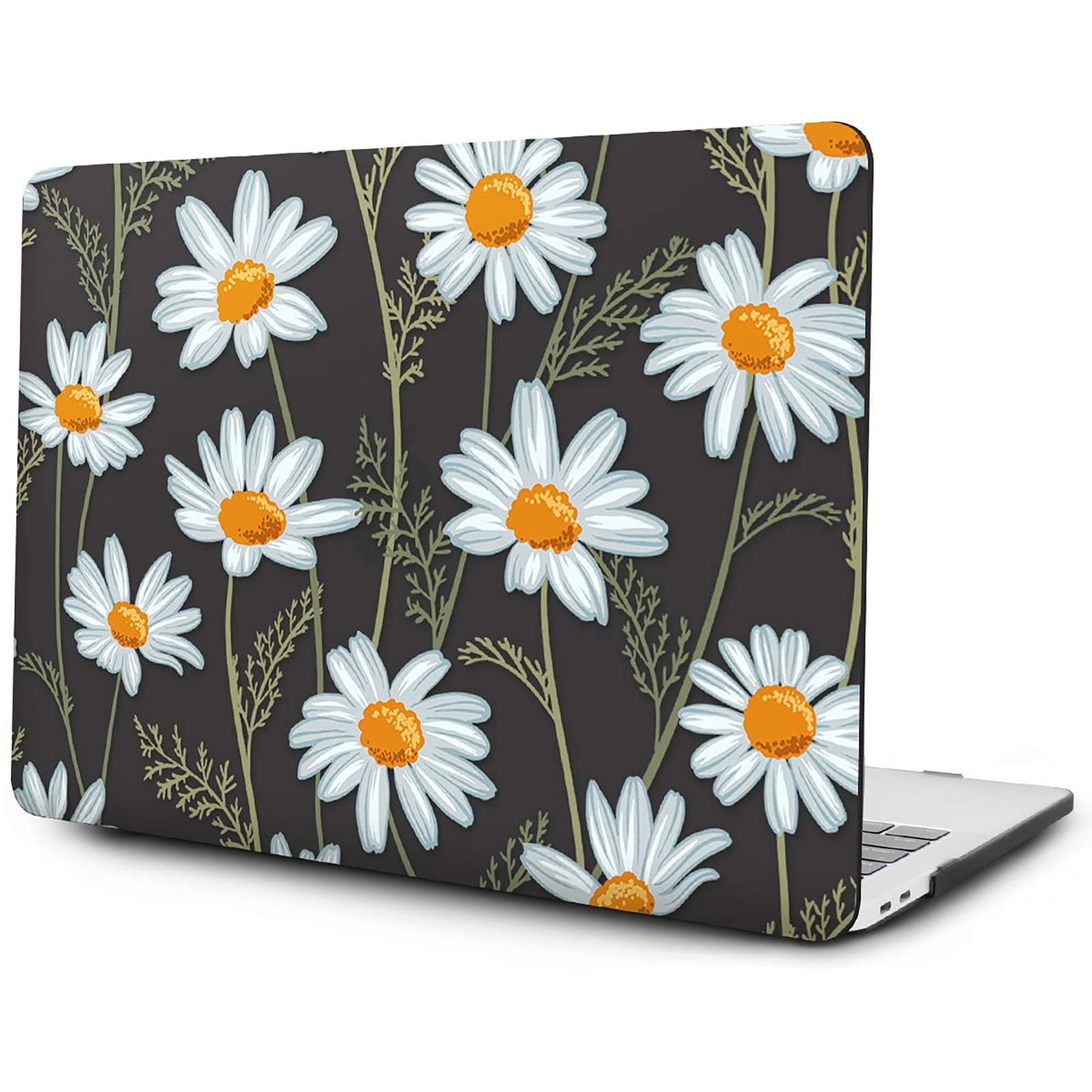 OneGET MacBook Pro 13 Inch Case with Touch Bar Laptop Case MacBook Pro13 2016-2019 Release A2159 A1989 A1706 A1708 Pro Cover for Fashion MacBook Pro Case 13 Hard Shell White Daisies (F13)