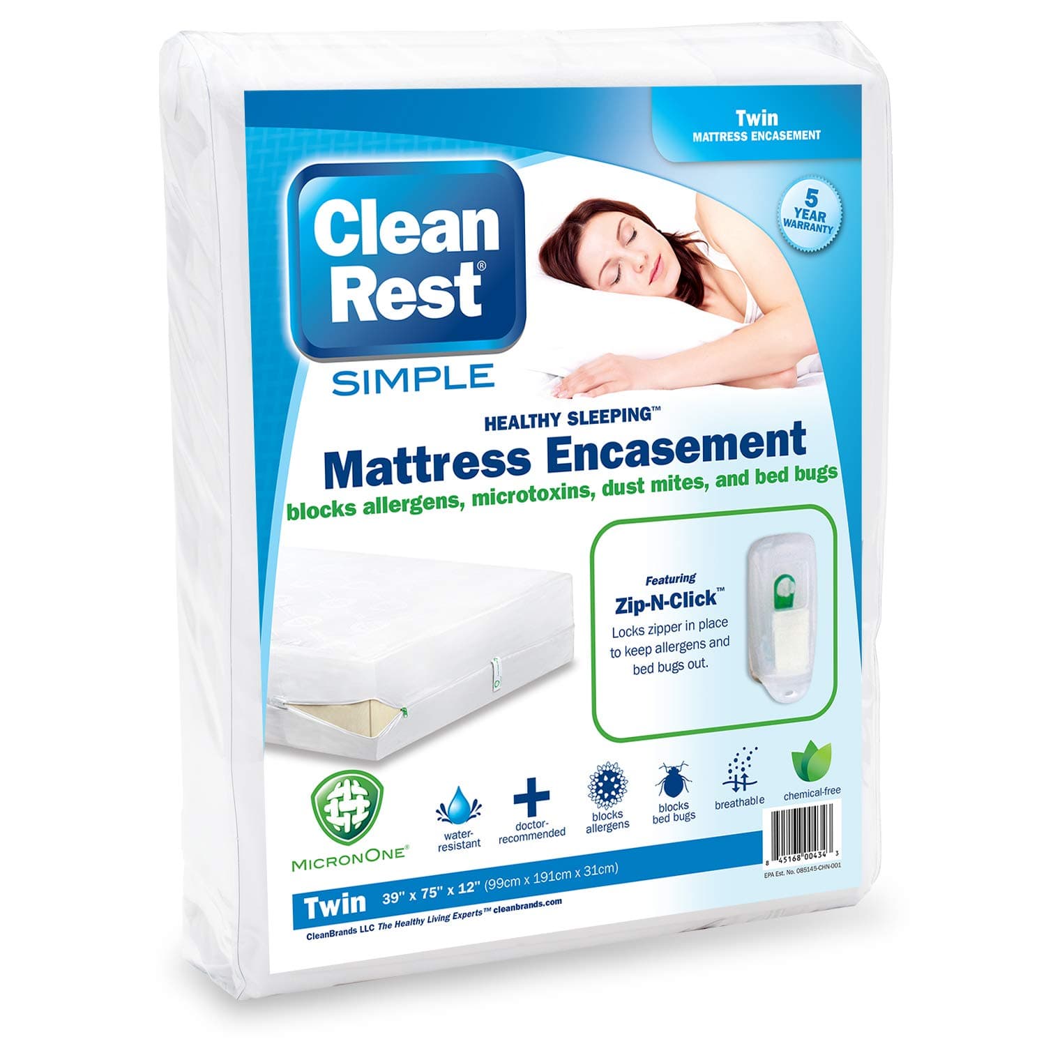Clean Rest Pro Mattress Encasement | Twin