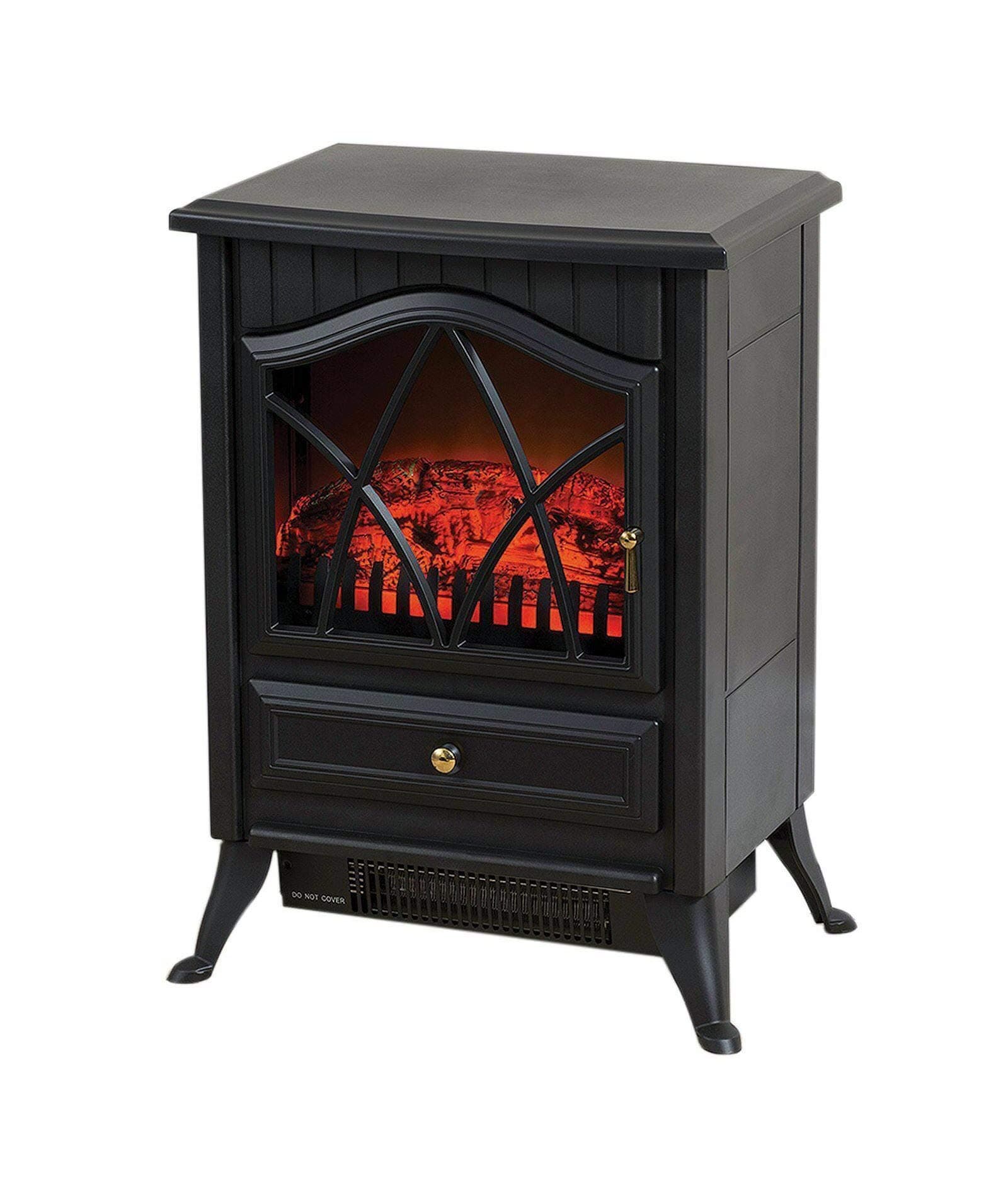 Heater 2000w Electric Stove Fire Fireplace Log Burn Flame Effect Free Standing Present