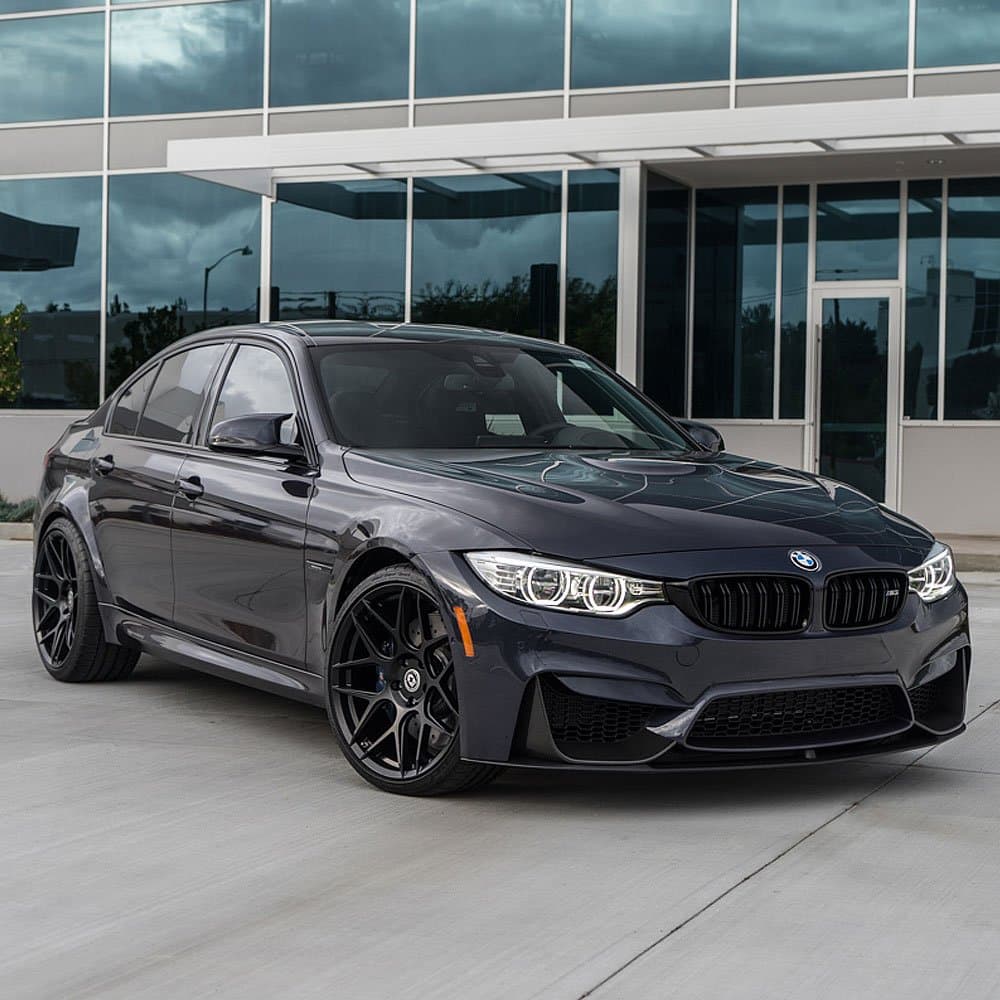 20" HRE Wheels FF01 Flow Form Black Concave Rims Only Set Of 4 Includes Vibe Motorsports License Plate Frames Fits Bmw F80 M3