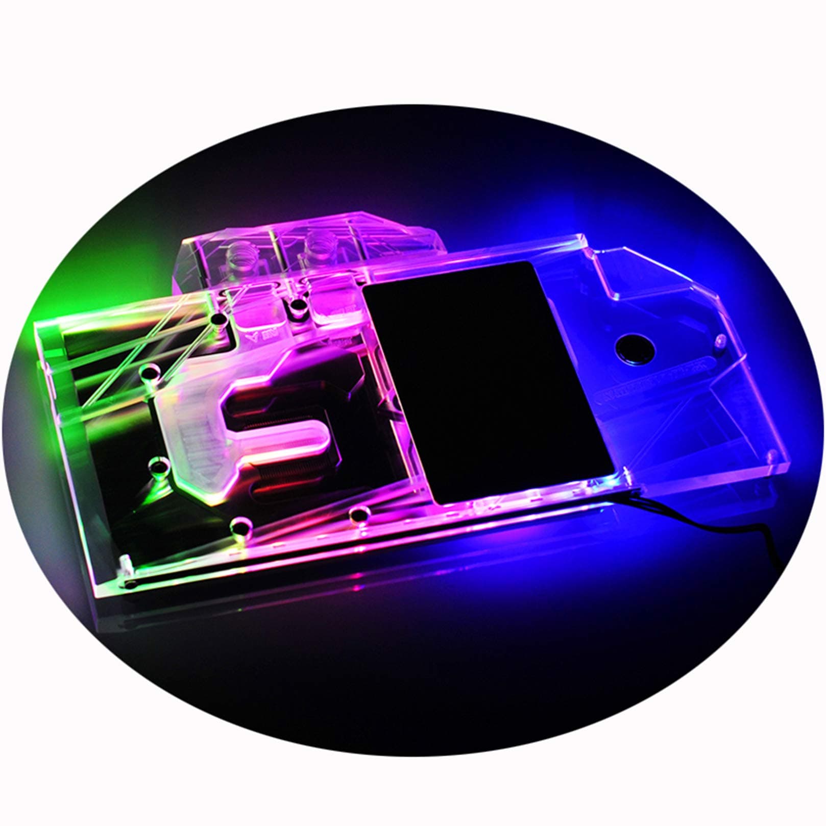 GPU Copper Water Cooling Block Full Cover Waterblock Water Block for MSI GeForce RTX 2070 Gaming Z 8G 5V 3PIN RGB LED Remote Control