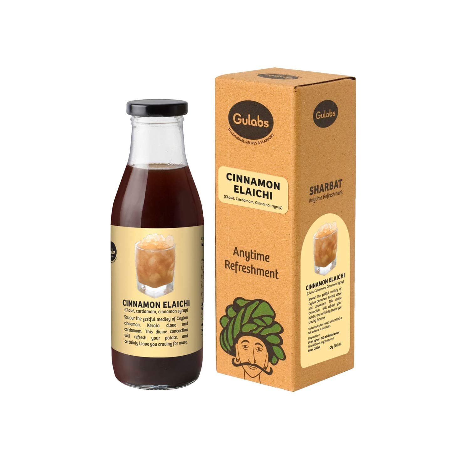 GulabsCinnamon Elaichi Clove Syrup, 500 ml