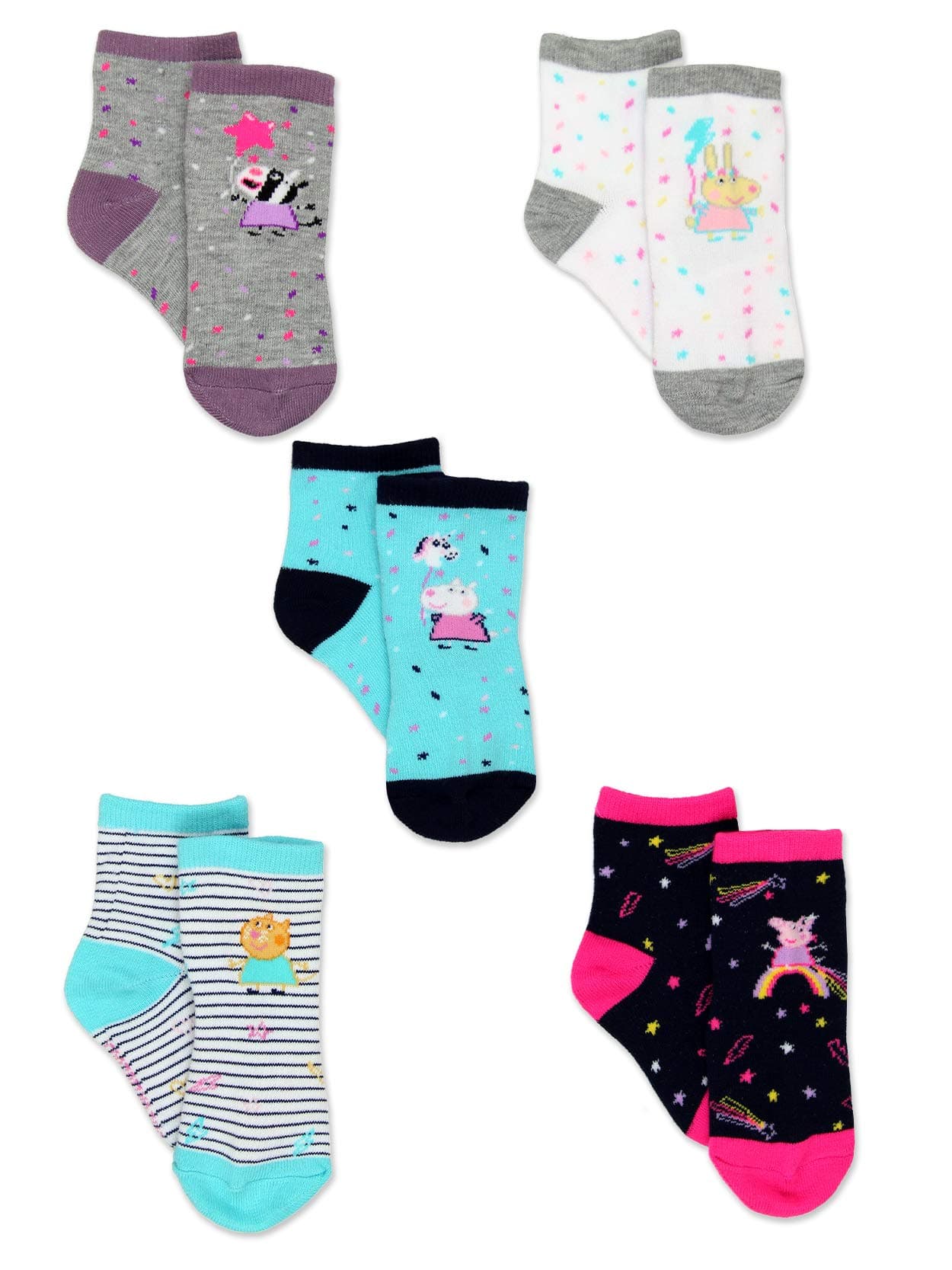 Peppa Pig Girls Toddler Multi Pack Socks Set