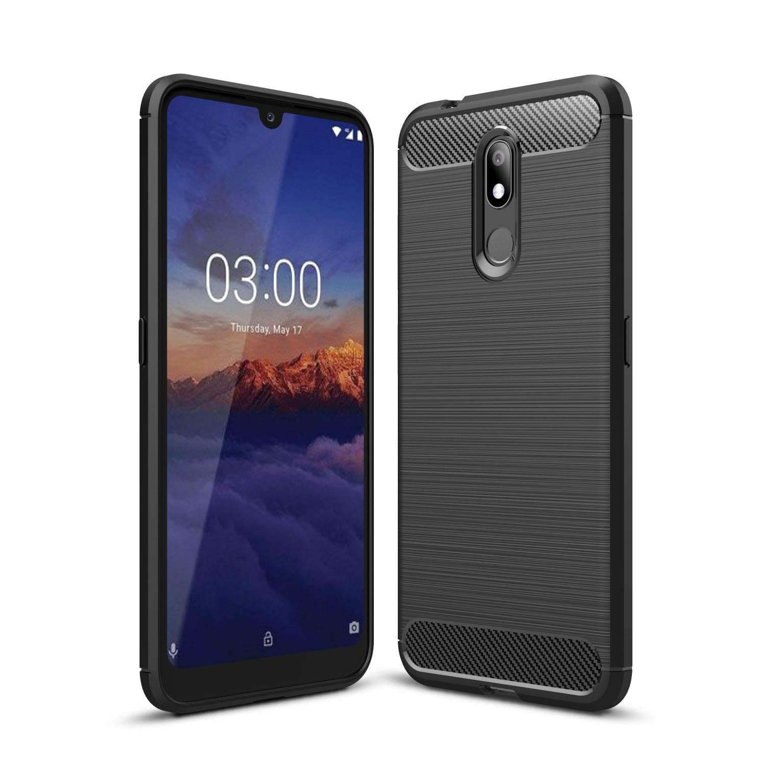 FanTing Case for Nokia 3.2, Anti-Slip Ultra Thin Shock Absorption Anti Scratch Protective, Cover for Nokia 3.2 -Black