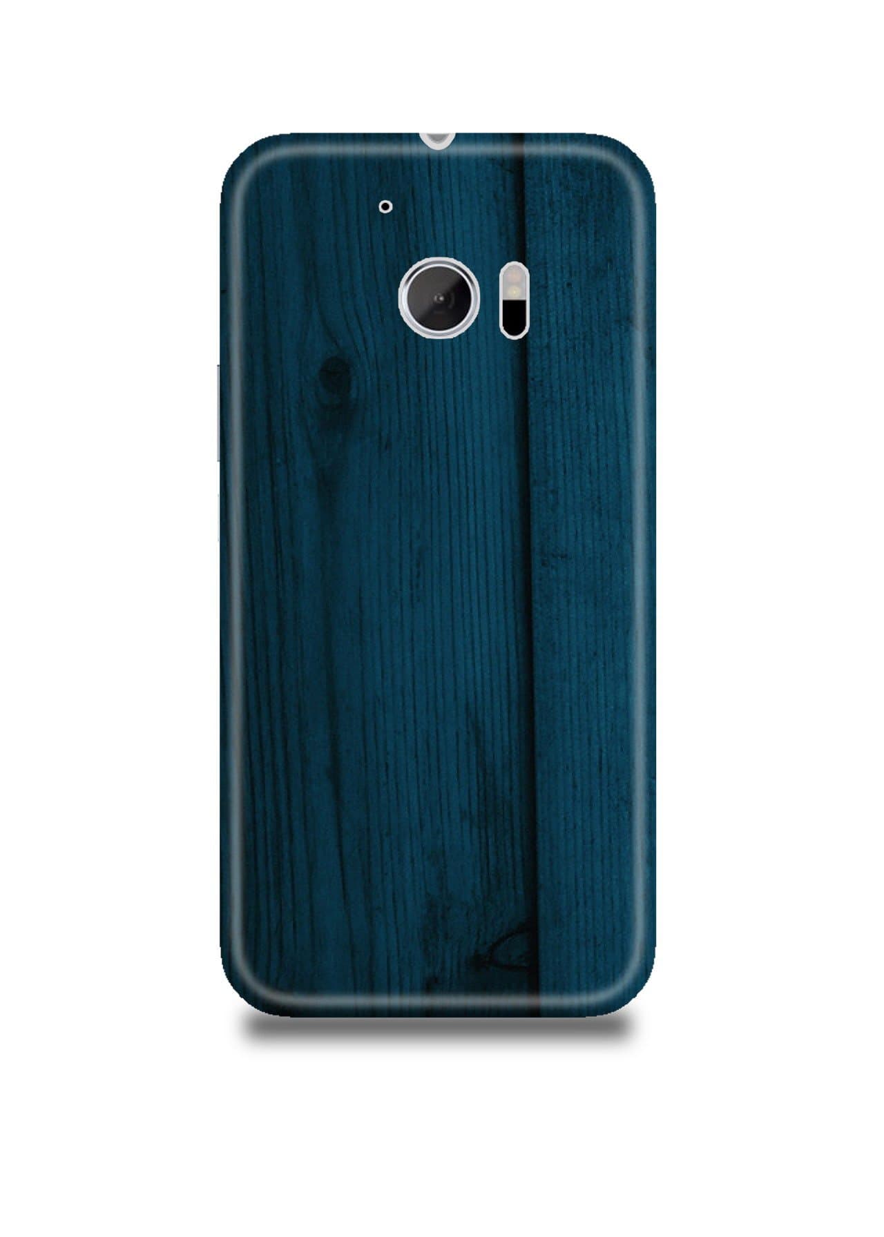 HTC M10 Cover,HTC M10 Case,HTC M10 Back Cover,Blue Wooden HTC M10 Mobile Cover by The Shopmetro-2094-5951